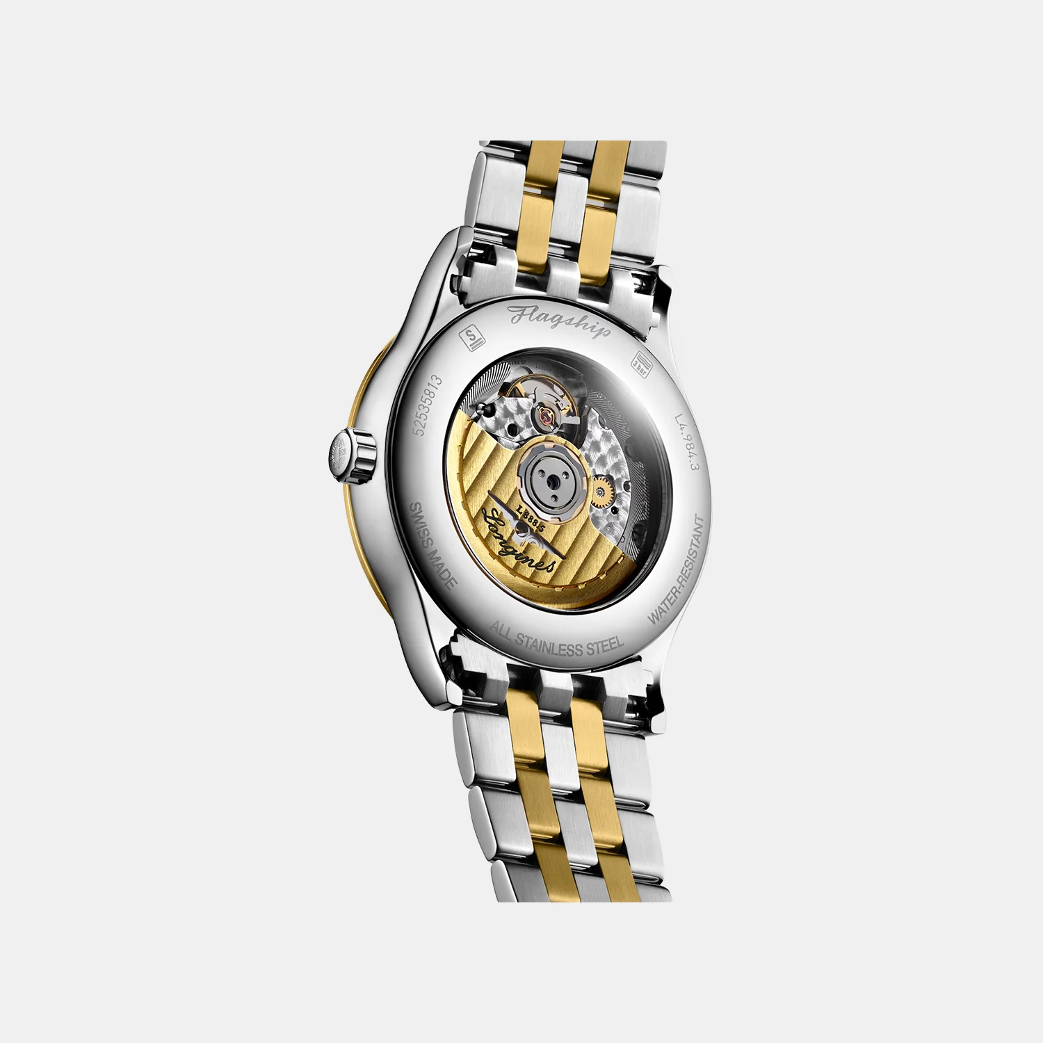 Flagship Classic Men Automatic Gold Dial Analog Stainless Steel Watch L49843387 - Image 3