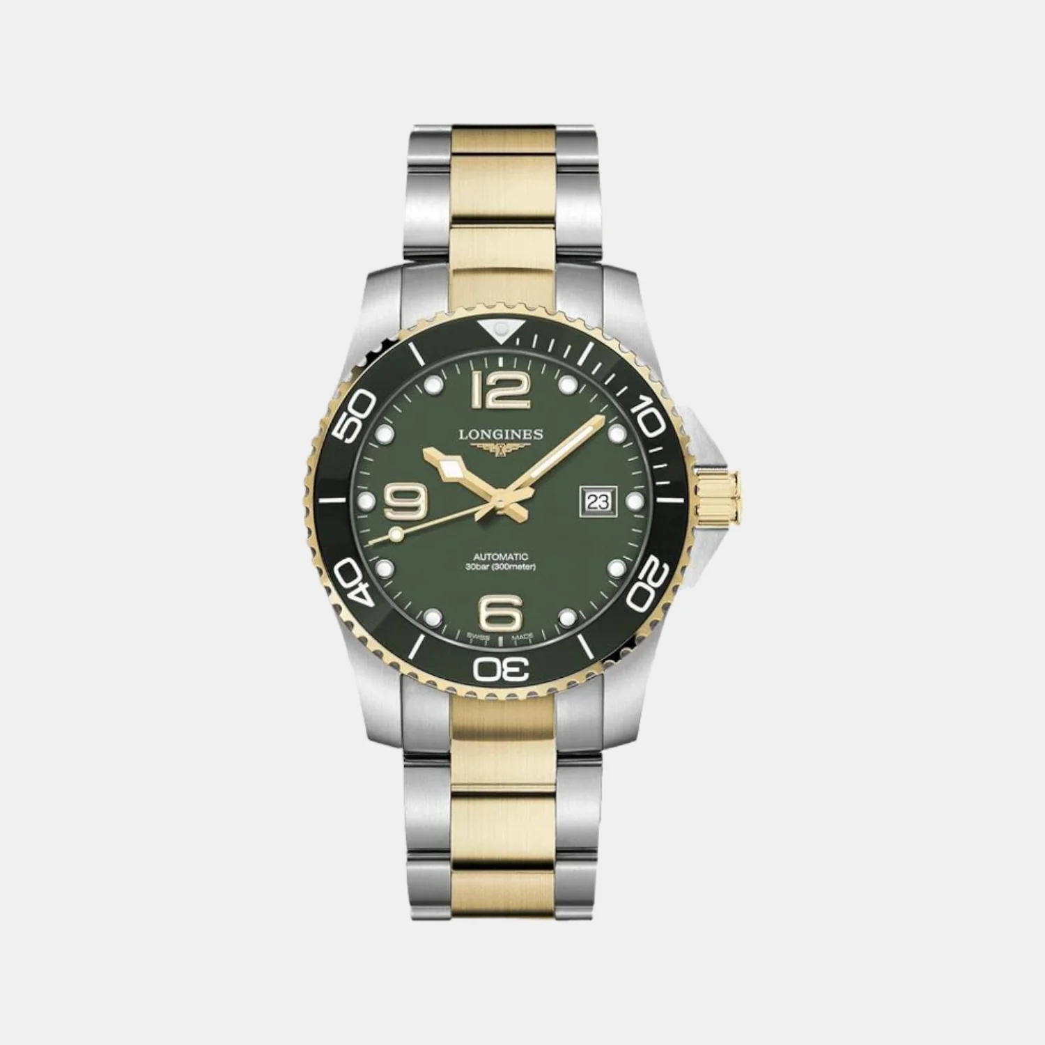 Hydroconquest Men Automatic Green Dial Analog Stainless Steel Watch L37813067