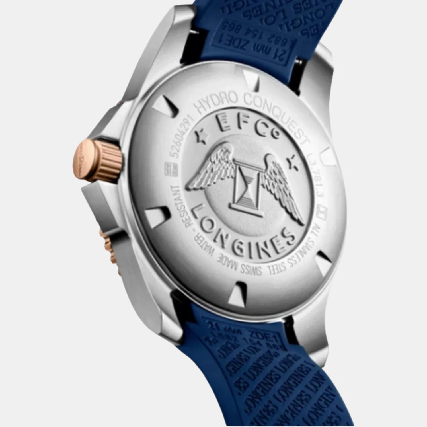 Hydroconquest Men Quartz Blue Dial Analog Silicone Watch L37813989 - Image 3