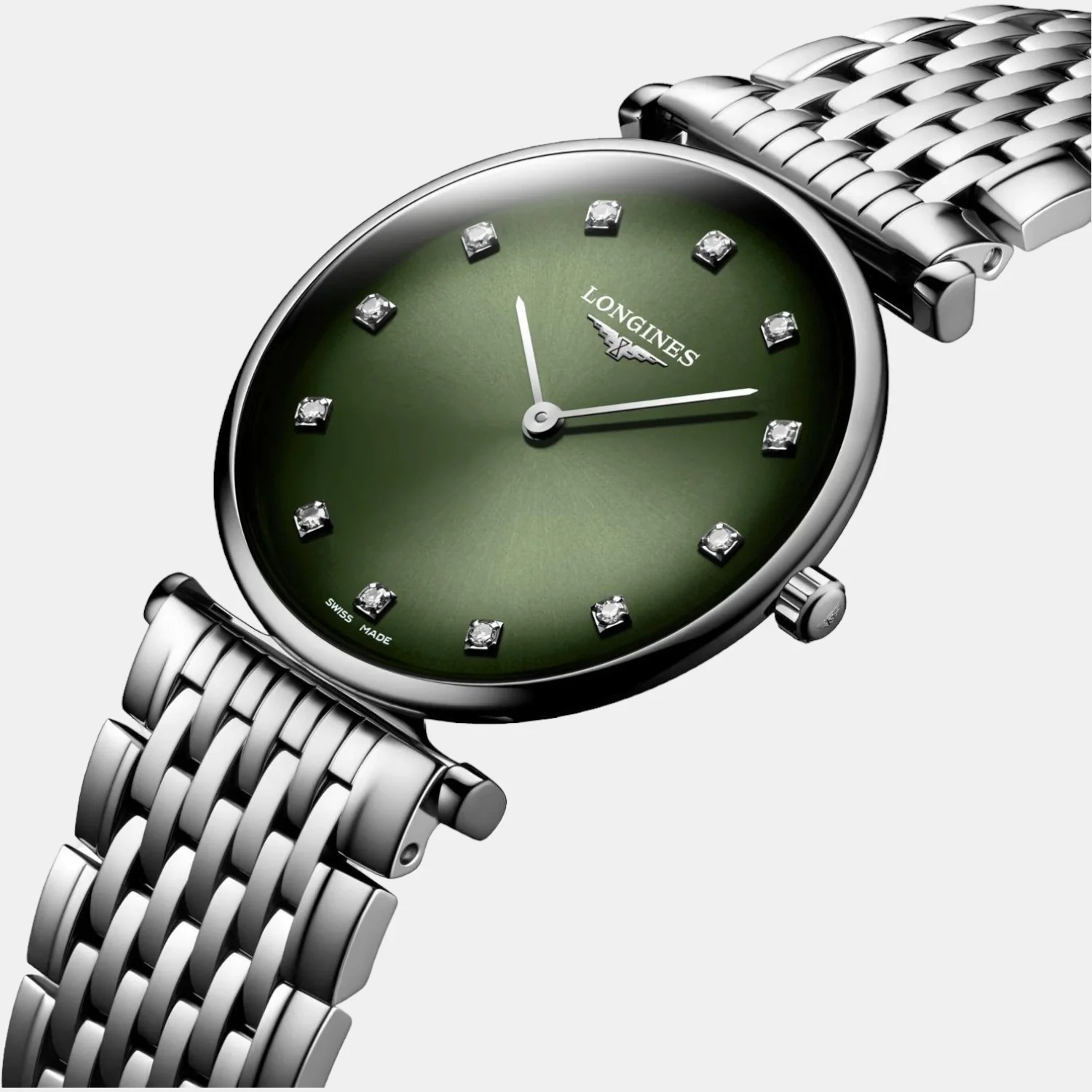 La Grande Classique Women Quartz Green Dial Analog Stainless Steel Watch L45124926 - Image 2
