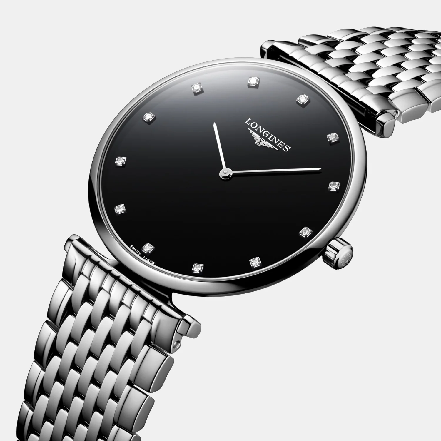 Men Quartz Black Dial Analog Stainless Steel Watch L48664586 - Image 3