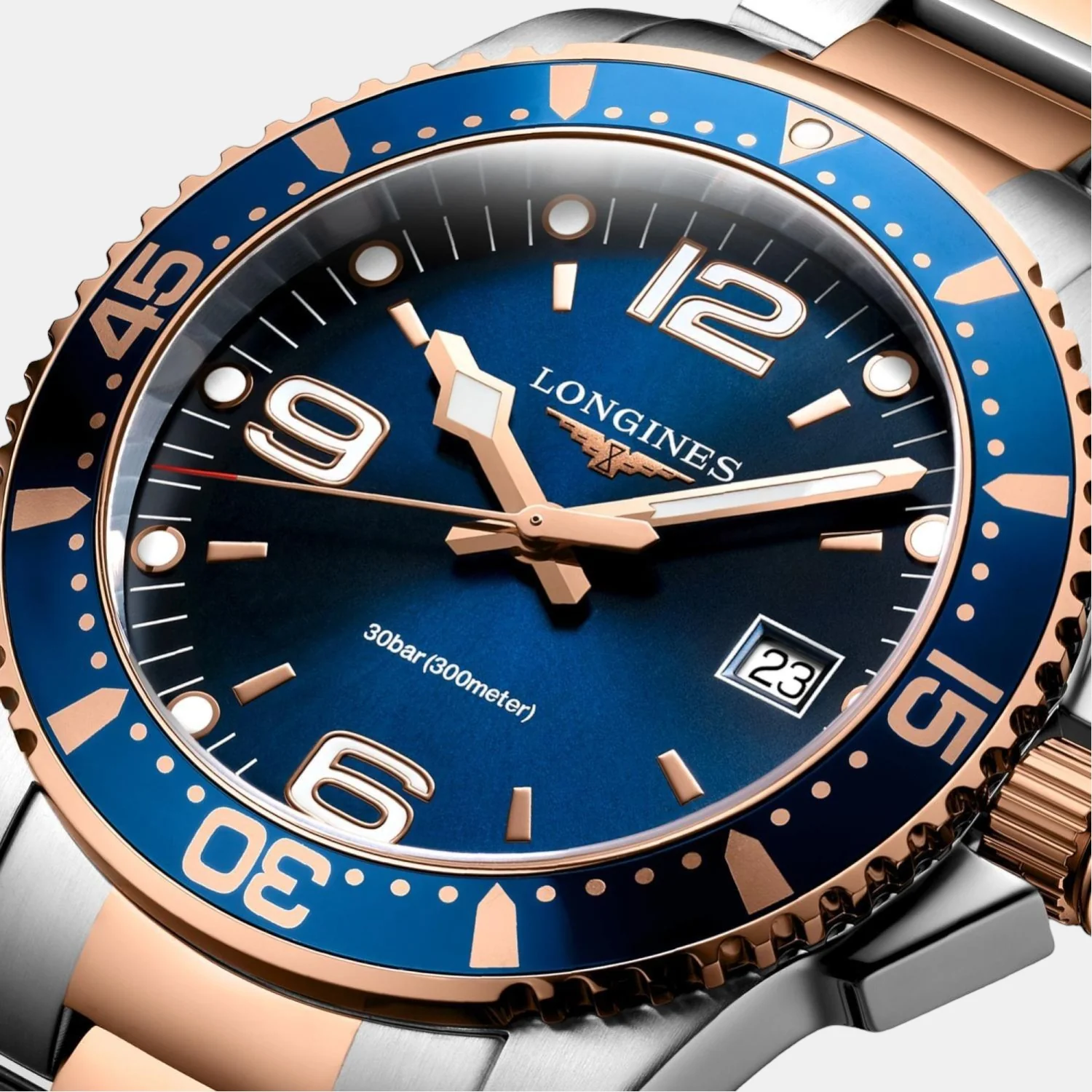 Men Quartz Blue Dial Analog Stainless Steel Watch L37403987 - Image 2
