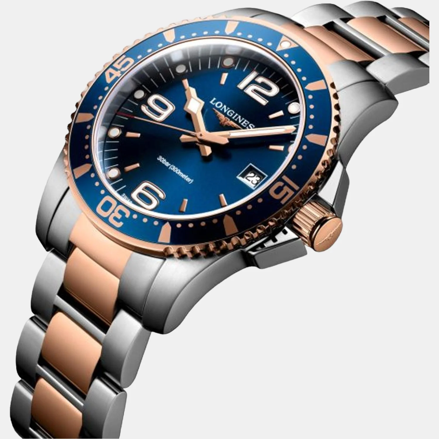 Men Quartz Blue Dial Analog Stainless Steel Watch L37403987 - Image 3
