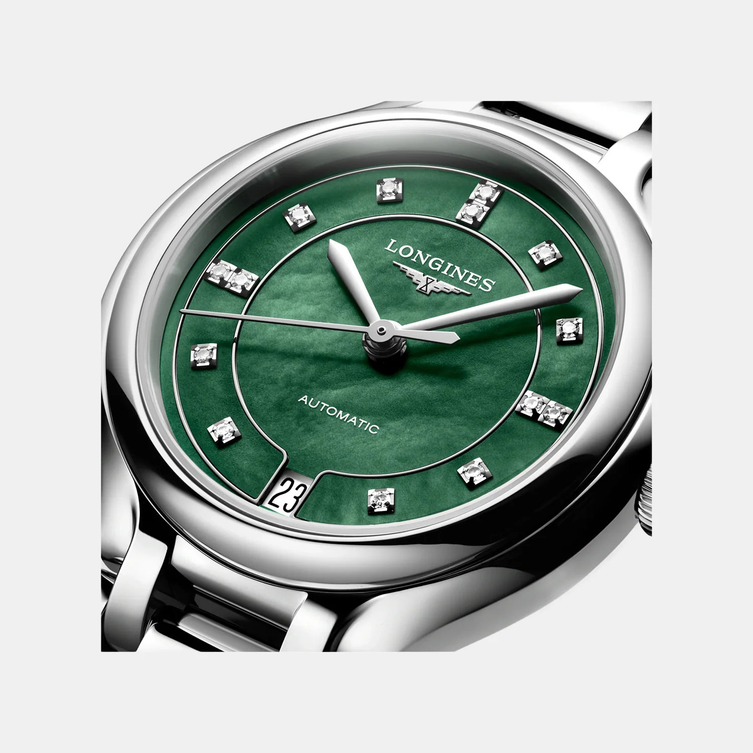 Primaluna Women Automatic Green Mother Of Pearl Dial Analog Stainless Steel Watch L81244076 - Image 2