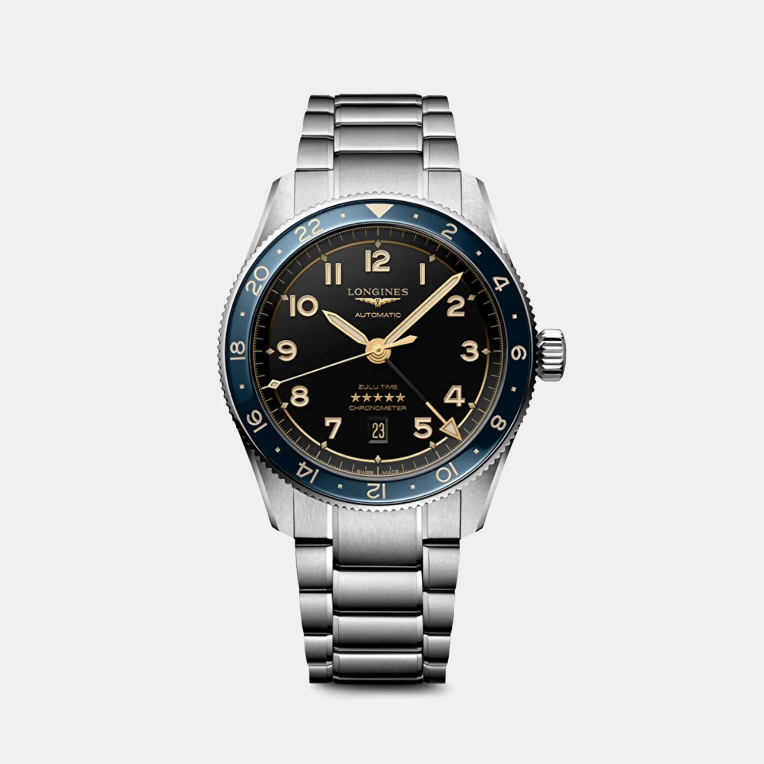 Spirit Men Automatic Anthracite Dial Analog Stainless Steel Watch L38124606 - Image 2