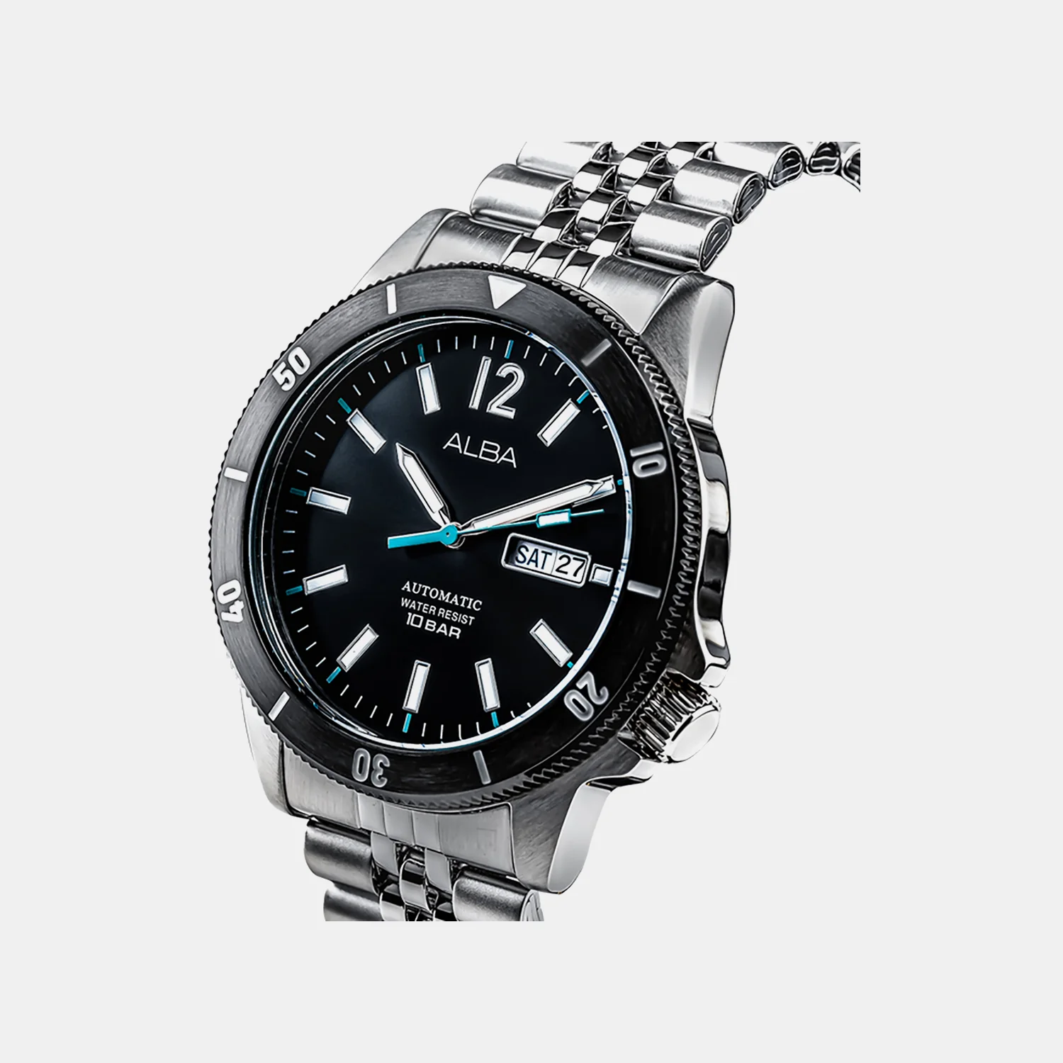 Men Automatic Black Dial Analog Stainless Steel Watch AL4645X1 - Image 2