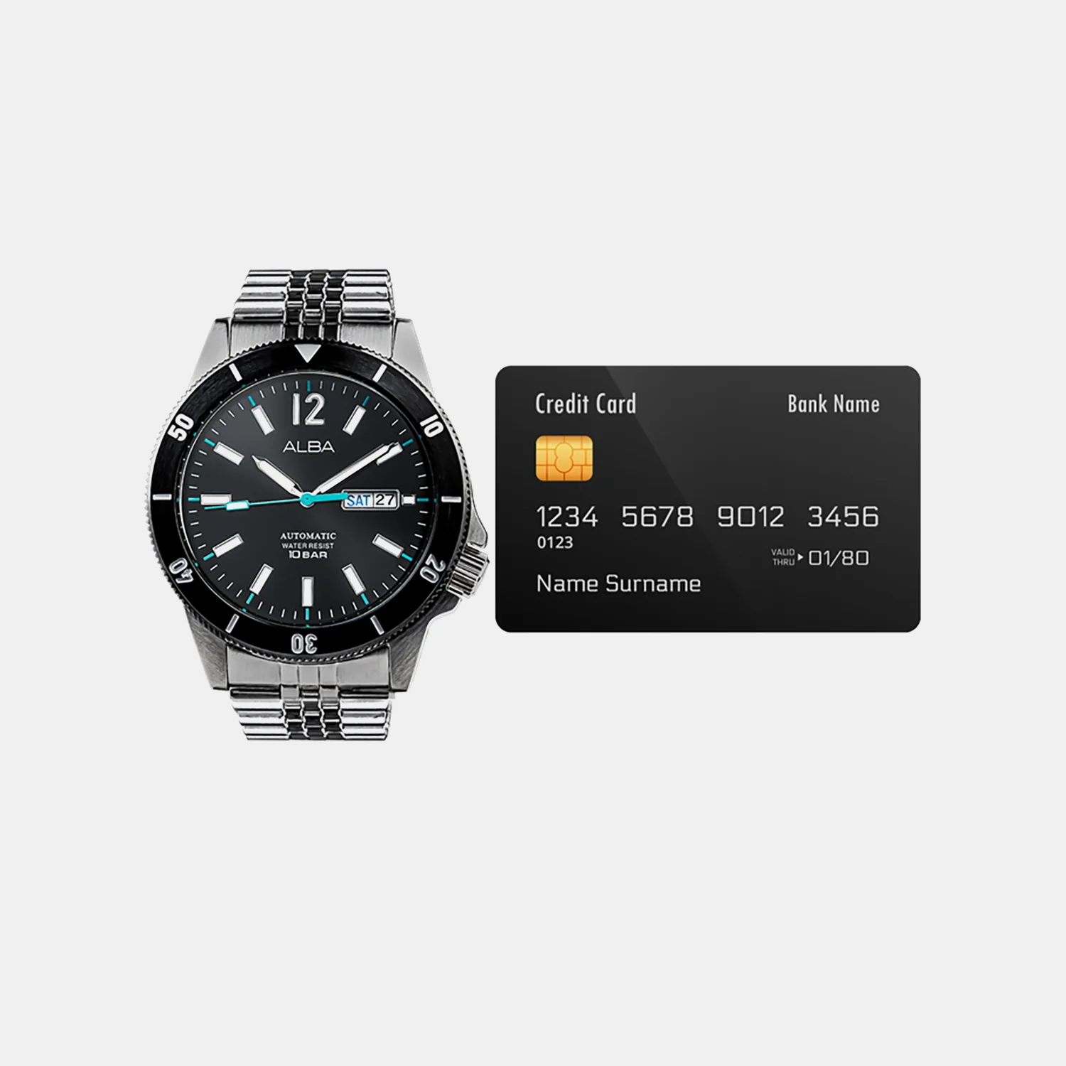 Men Automatic Black Dial Analog Stainless Steel Watch AL4645X1 - Image 4