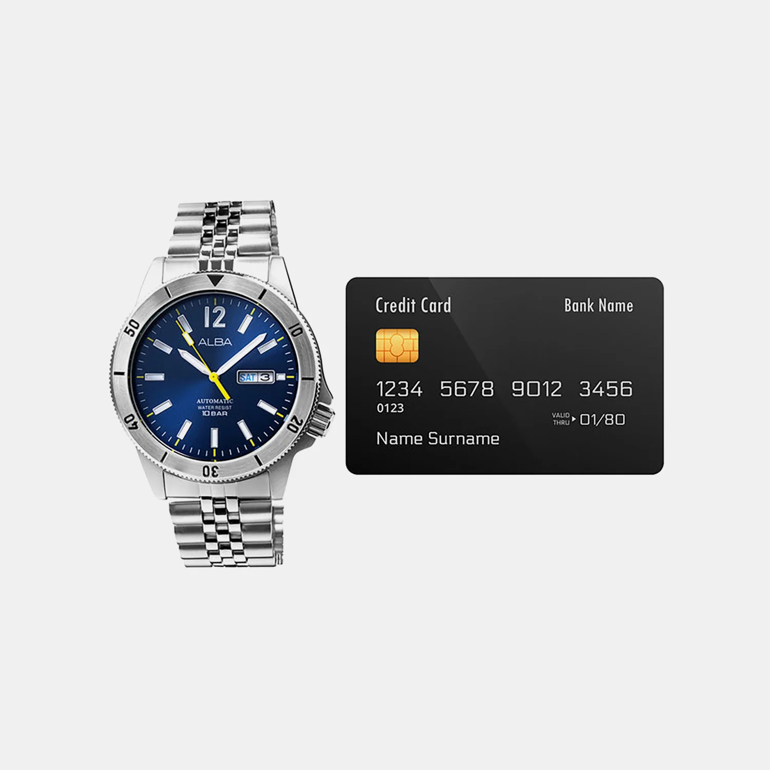 Men Automatic Blue Dial Analog Stainless Steel Watch AL4649X1 - Image 4