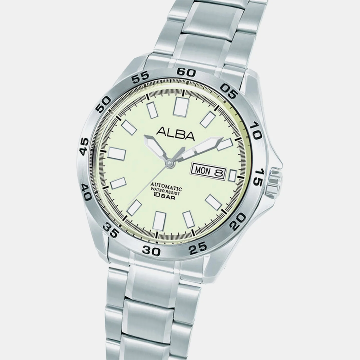 Men Automatic Green Dial Analog Stainless Steel Watch AL4755X1 - Image 4