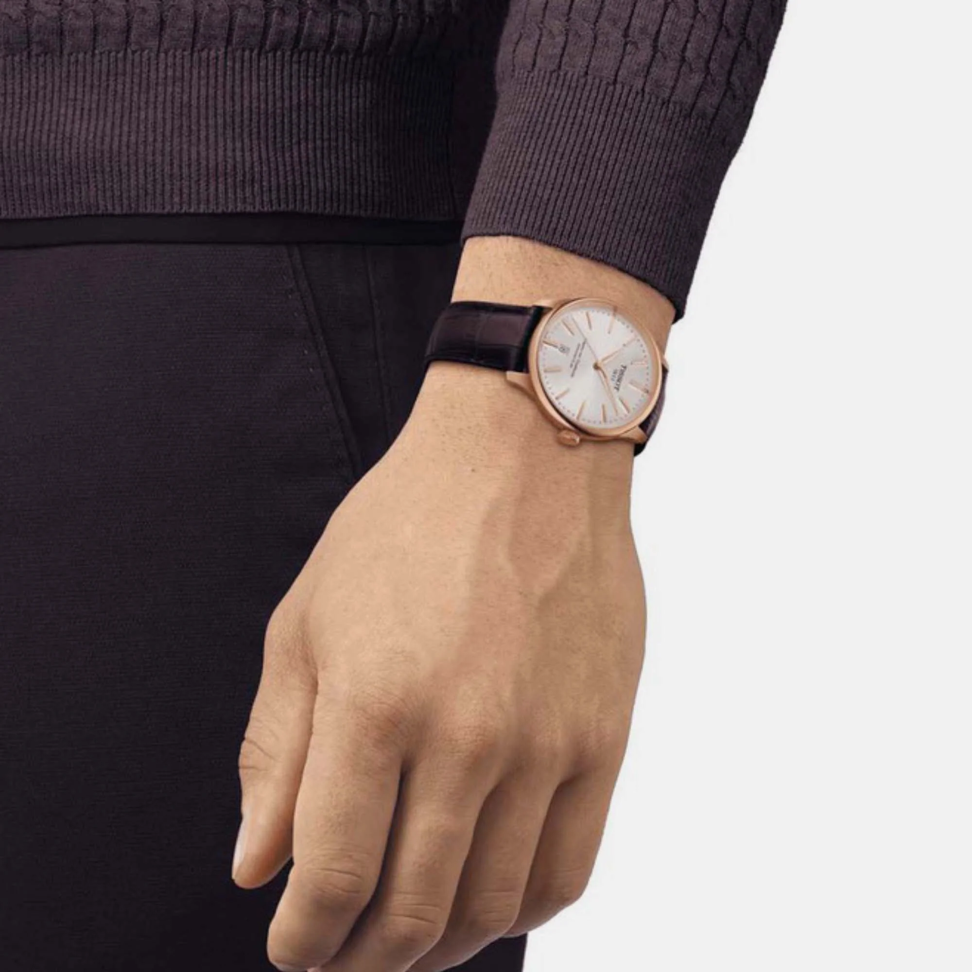 Chemin Des Tourelles Men Automatic Leather Watch T1398073603100 - Image 7