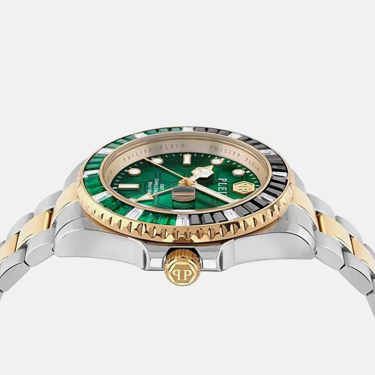 Men Pza-Gmt-I Challenger Bagu Green Dial Analog Stainless Steel Watch PWPZA0224 - Image 2