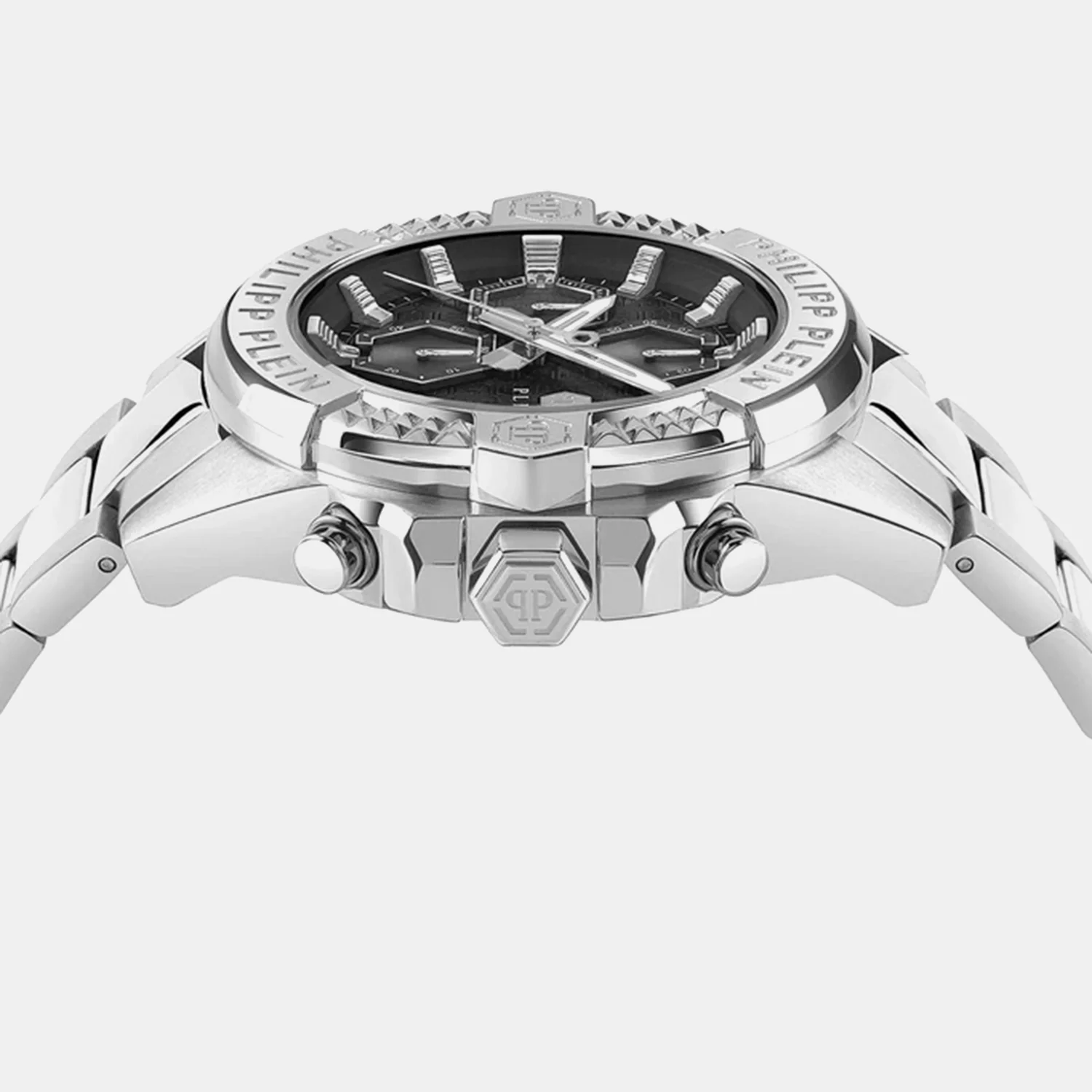 Men Quartz Black Dial Chronograph Stainless Steel Watch PWWFA0425 - Image 3