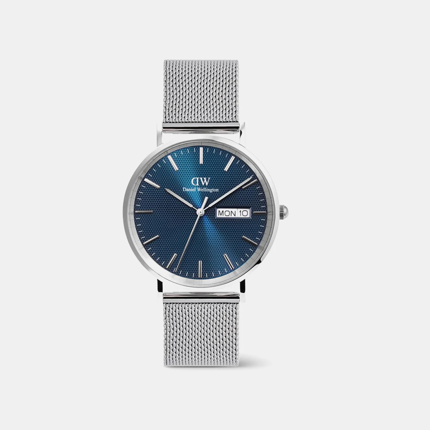 Men Quartz Blue Dial Analog Stainless Steel Watch DW00100833K