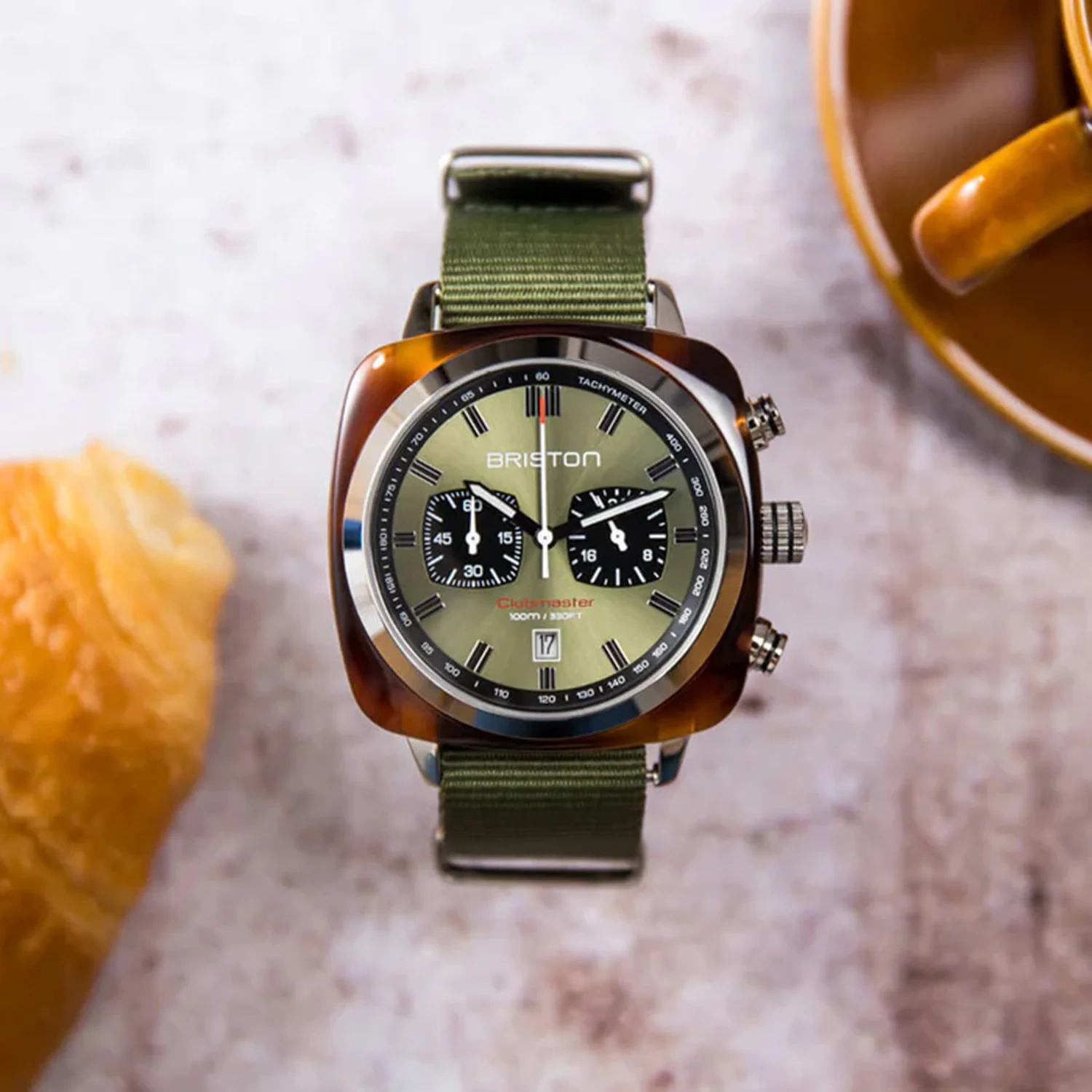 Men Quartz Olive Green Dial Analog NATO Watch 20142.SA.TS.26.NOL - Image 3