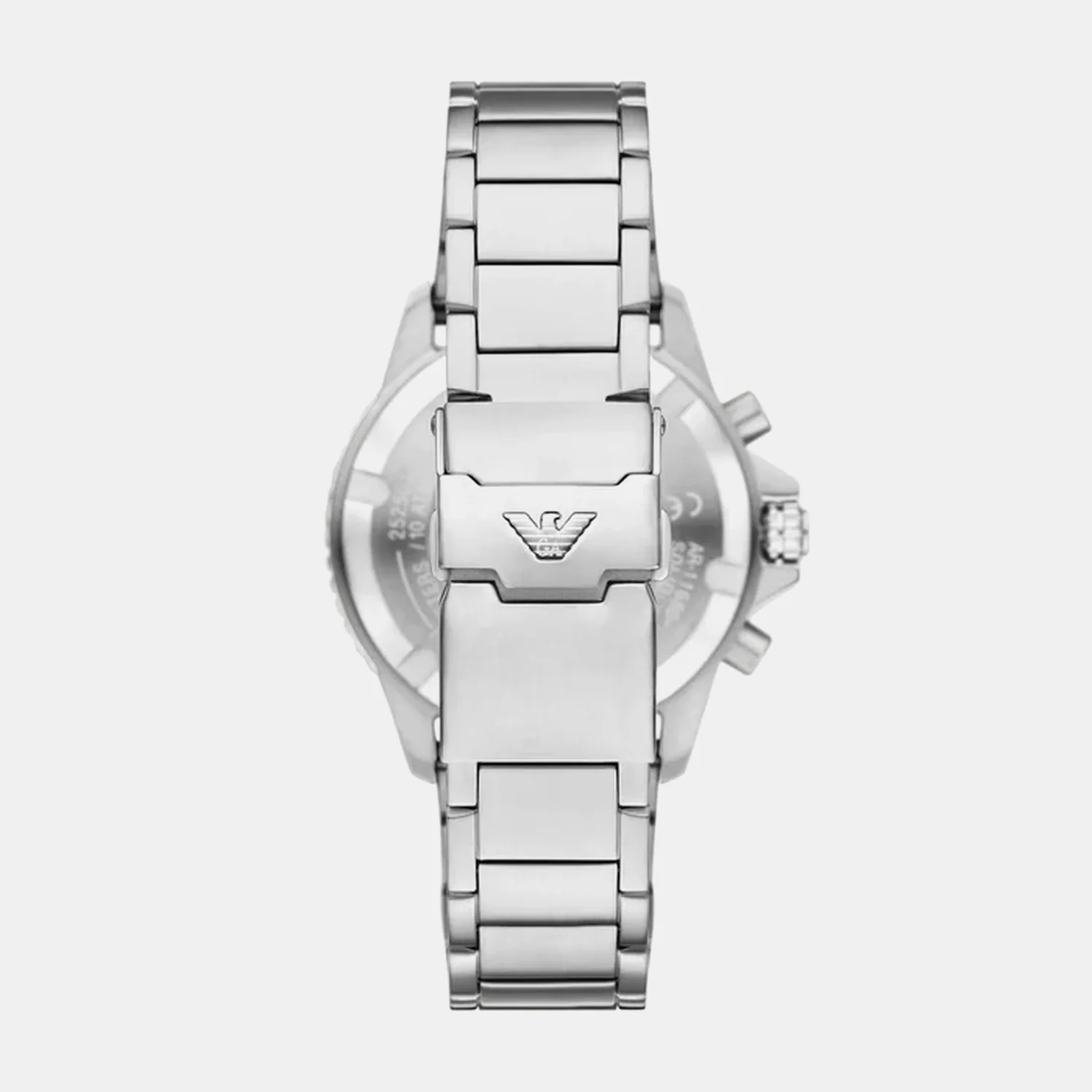 Men Solar Black Dial Chronograph Stainless Steel Watch AR11739 - Image 4