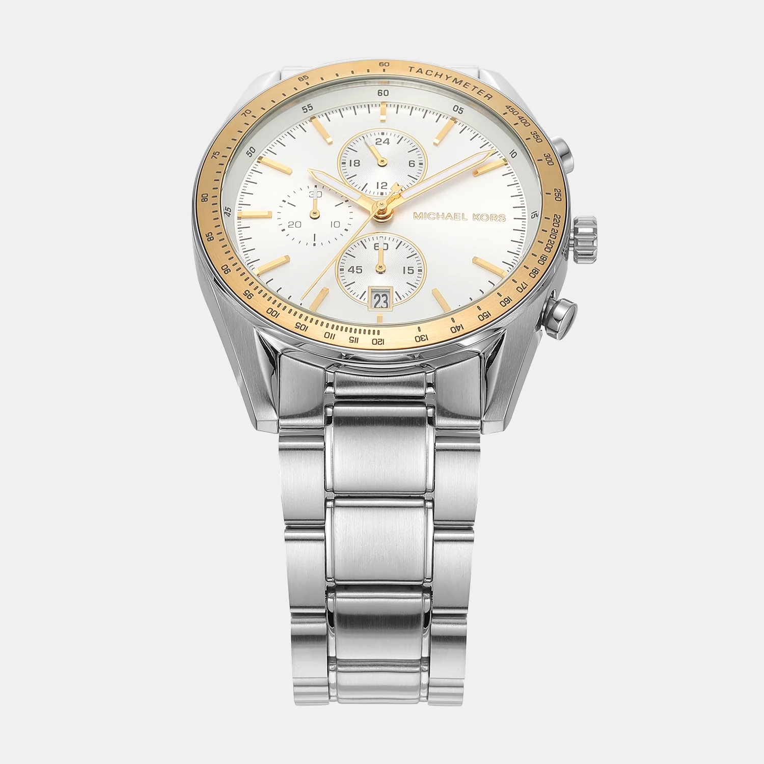 Accelerator Men Quartz White Dial Chronograph Stainless Steel Watch MK9112 - Image 4
