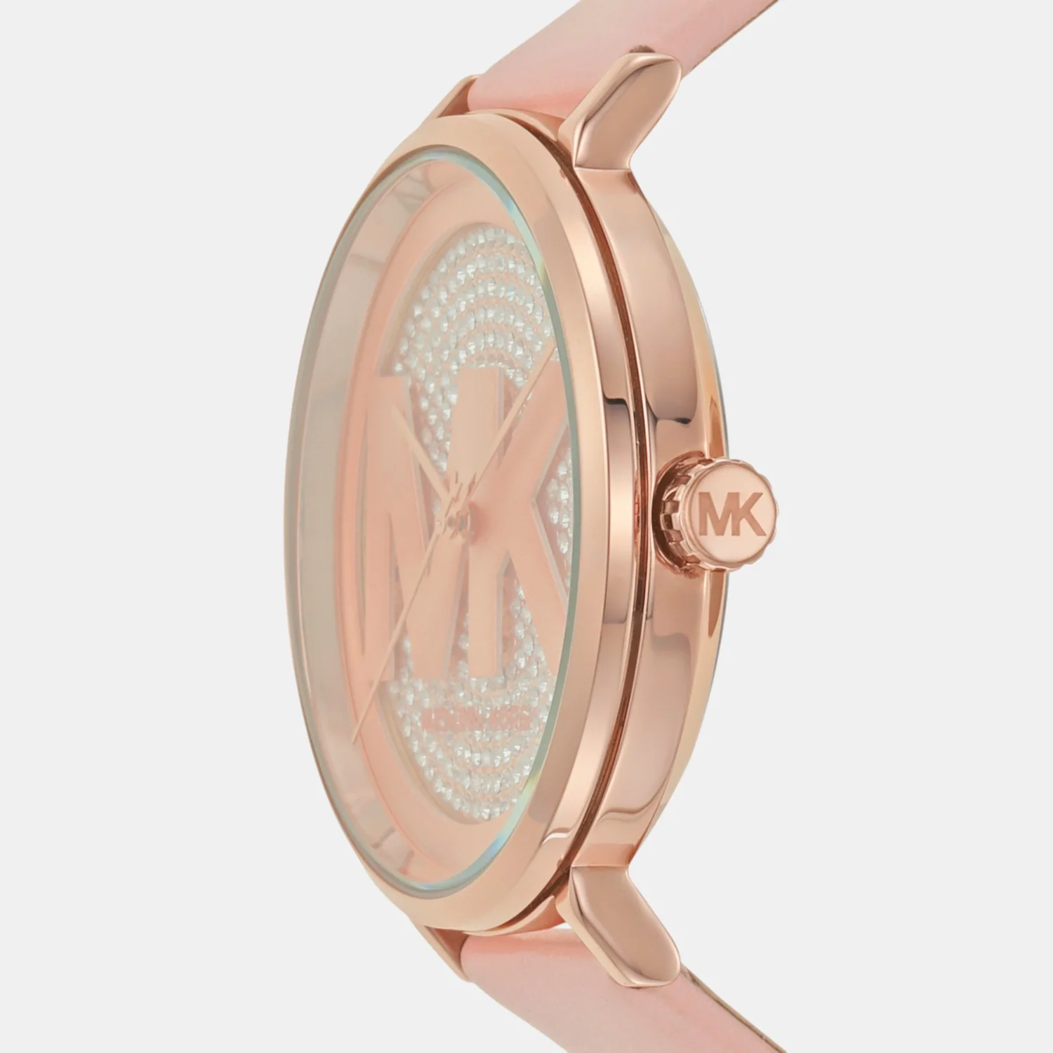 Addyson Women Quartz Rose Gold Dial Analog Leather Watch MK2957 - Image 7