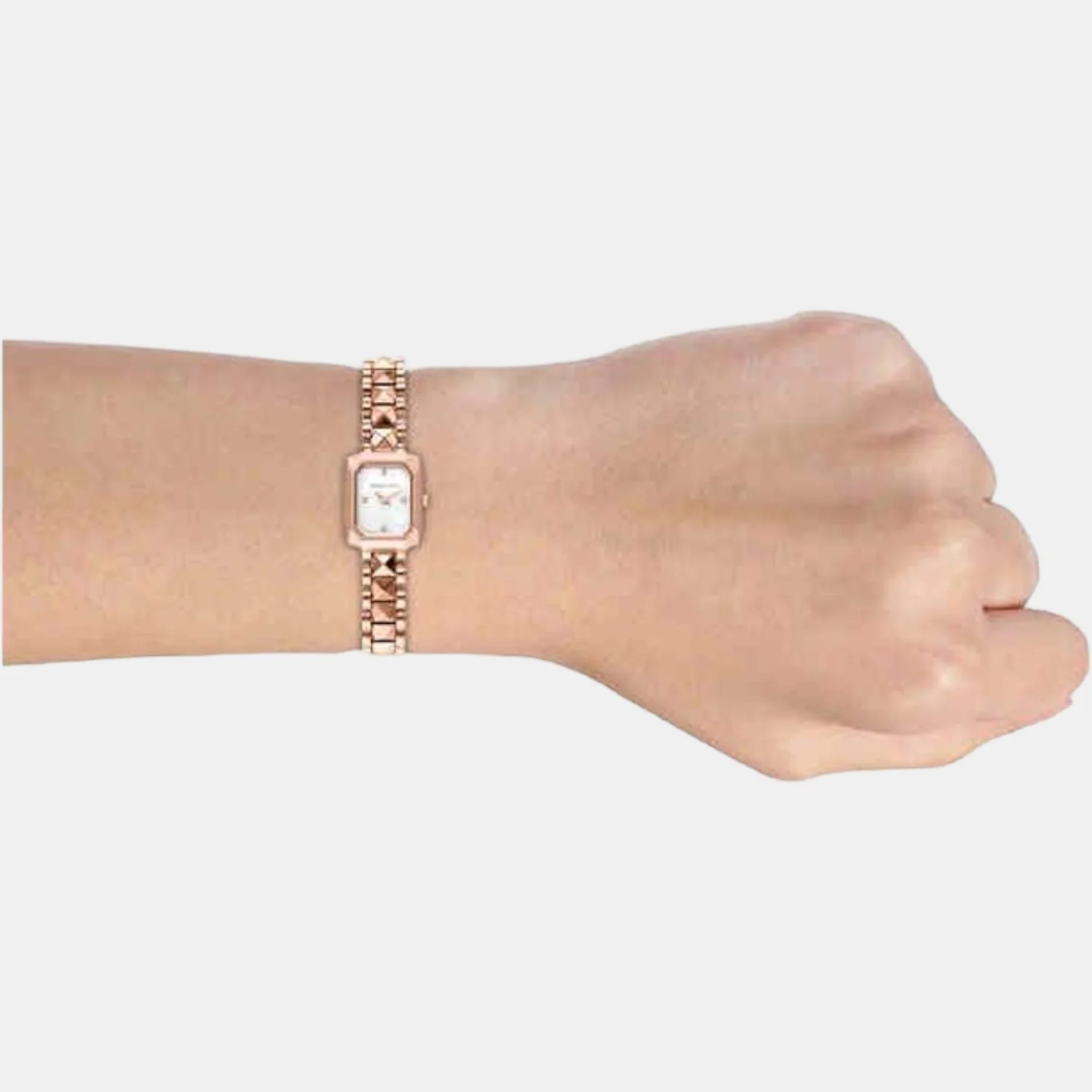 Alane Women Quartz White Dial Analog Stainless Steel Watch MK4560 - Image 4