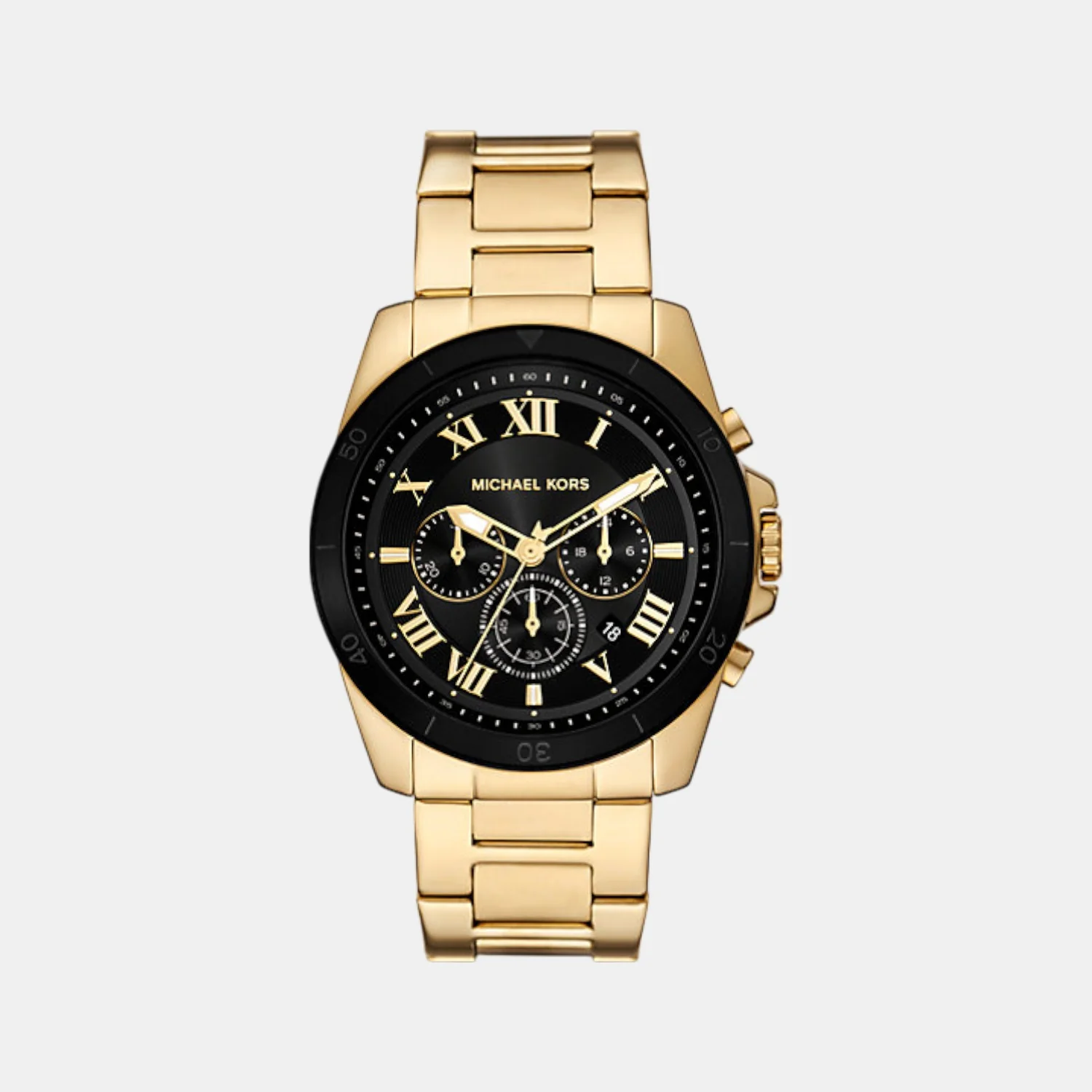 Alek Men Quartz Black Dial Chronograph Stainless Steel Watch MK9184