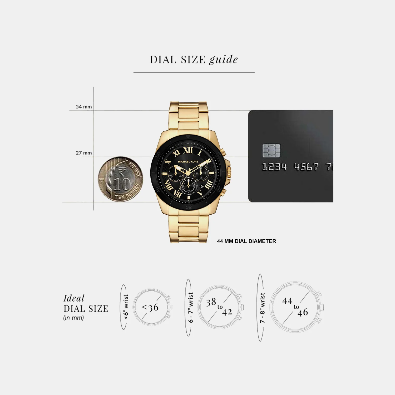 Alek Men Quartz Black Dial Chronograph Stainless Steel Watch MK9184 - Image 5