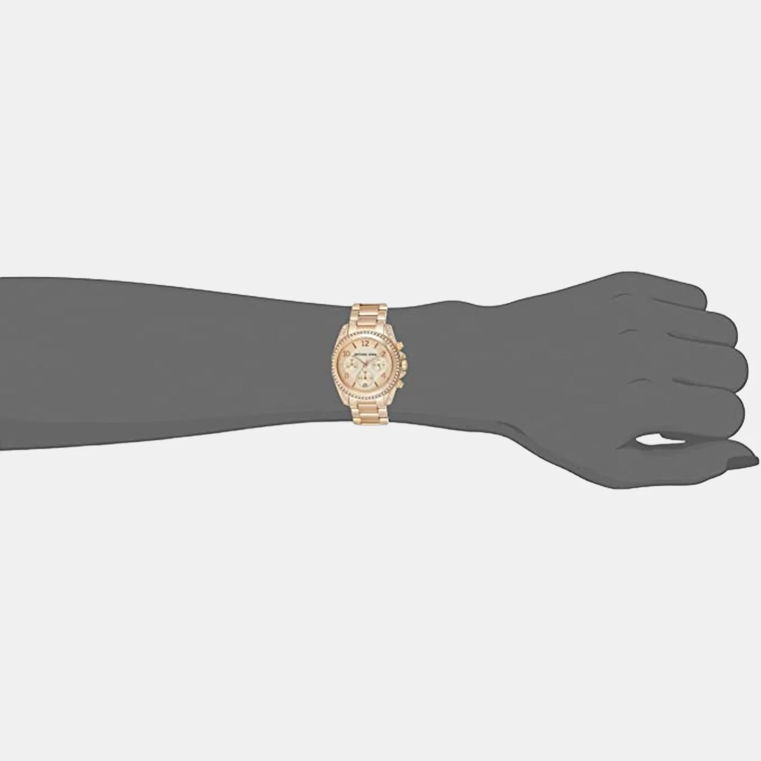 Blair Women Quartz Rose Gold Dial Chronograph Stainless Steel Watch MK5263 - Image 4