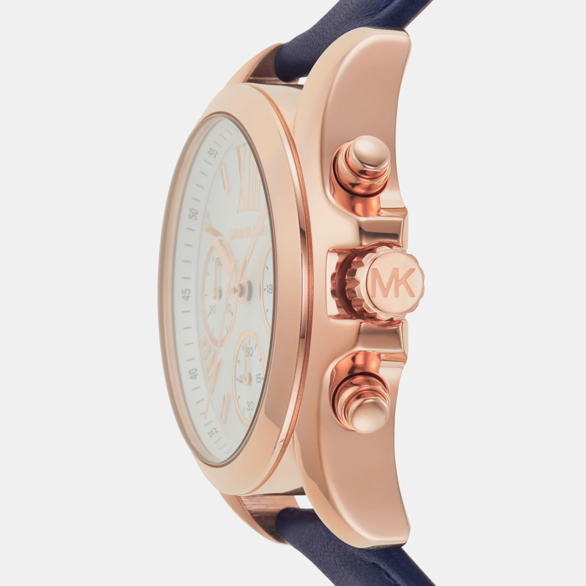 Bradshaw Women Quartz White Dial Chronograph Leather Watch MK2960 - Image 4