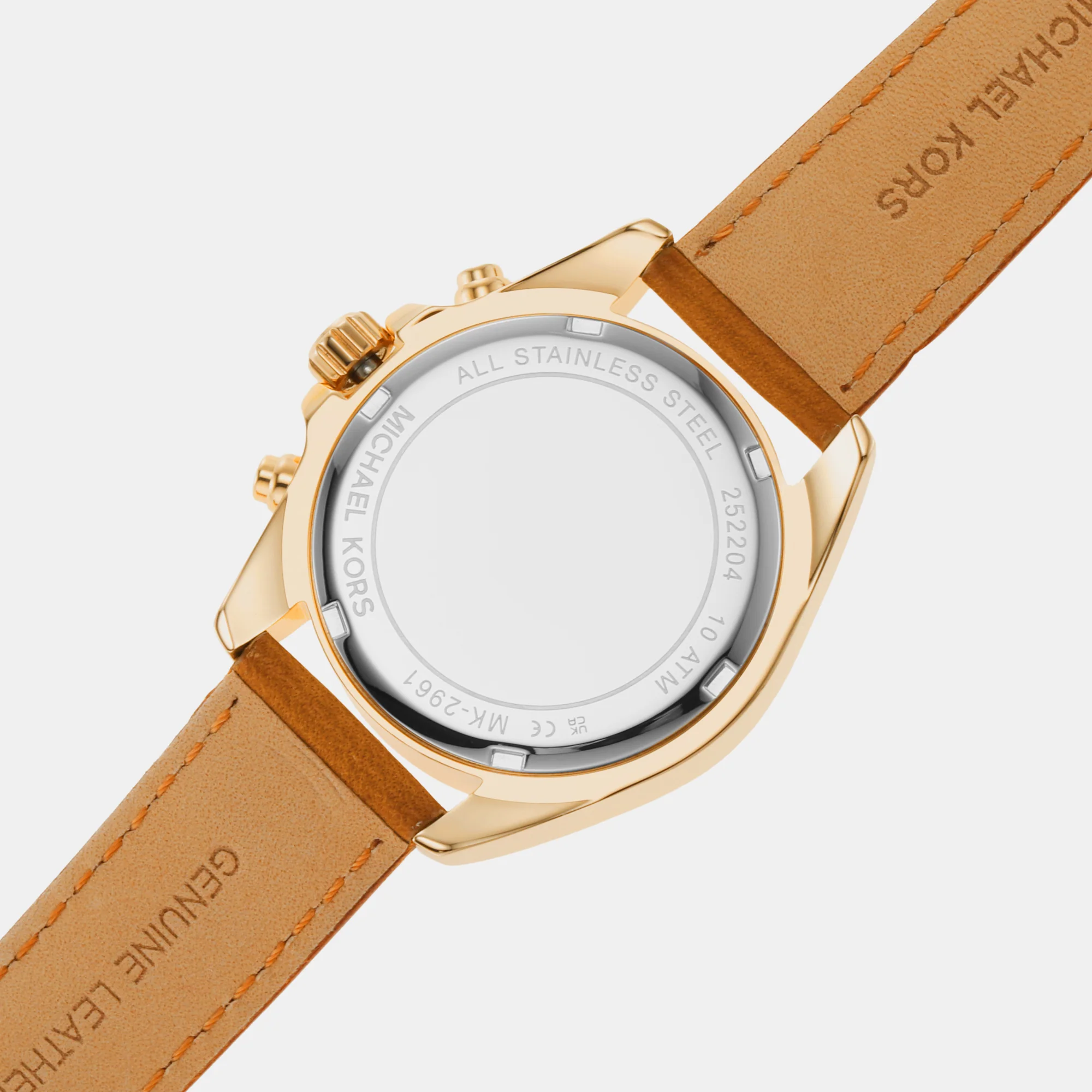 Bradshaw Women Quartz White Dial Chronograph Leather Watch MK2961 - Image 10