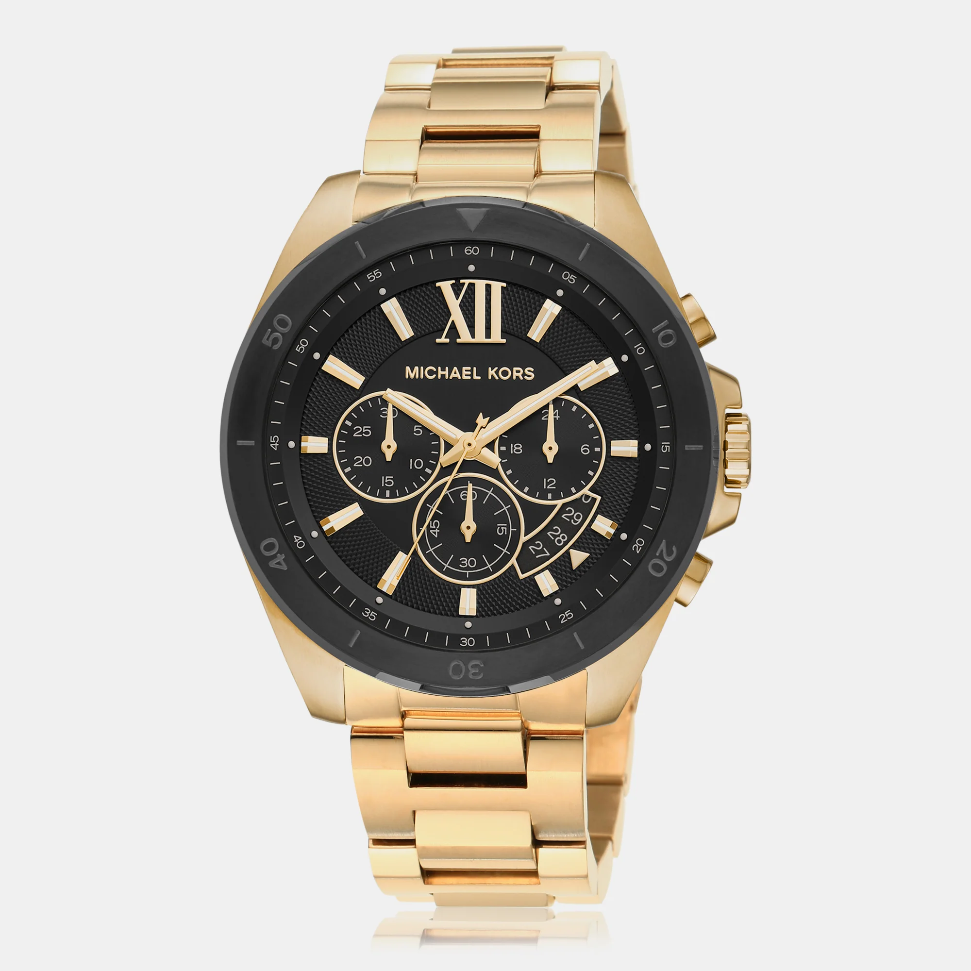 Brecken Men Quartz Black Dial Chronograph Stainless Steel Watch MK8848 - Image 2