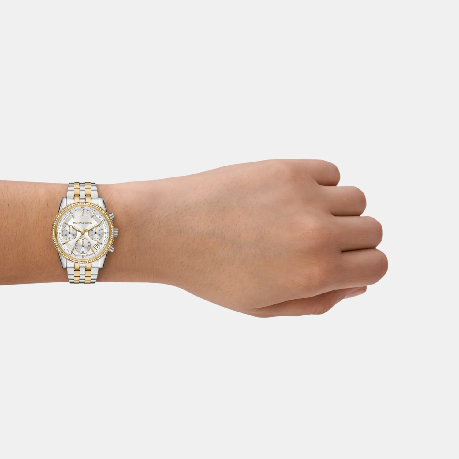 Bryant Women Quartz White Dial Chronograph Stainless Steel Watch MK7532 - Image 7