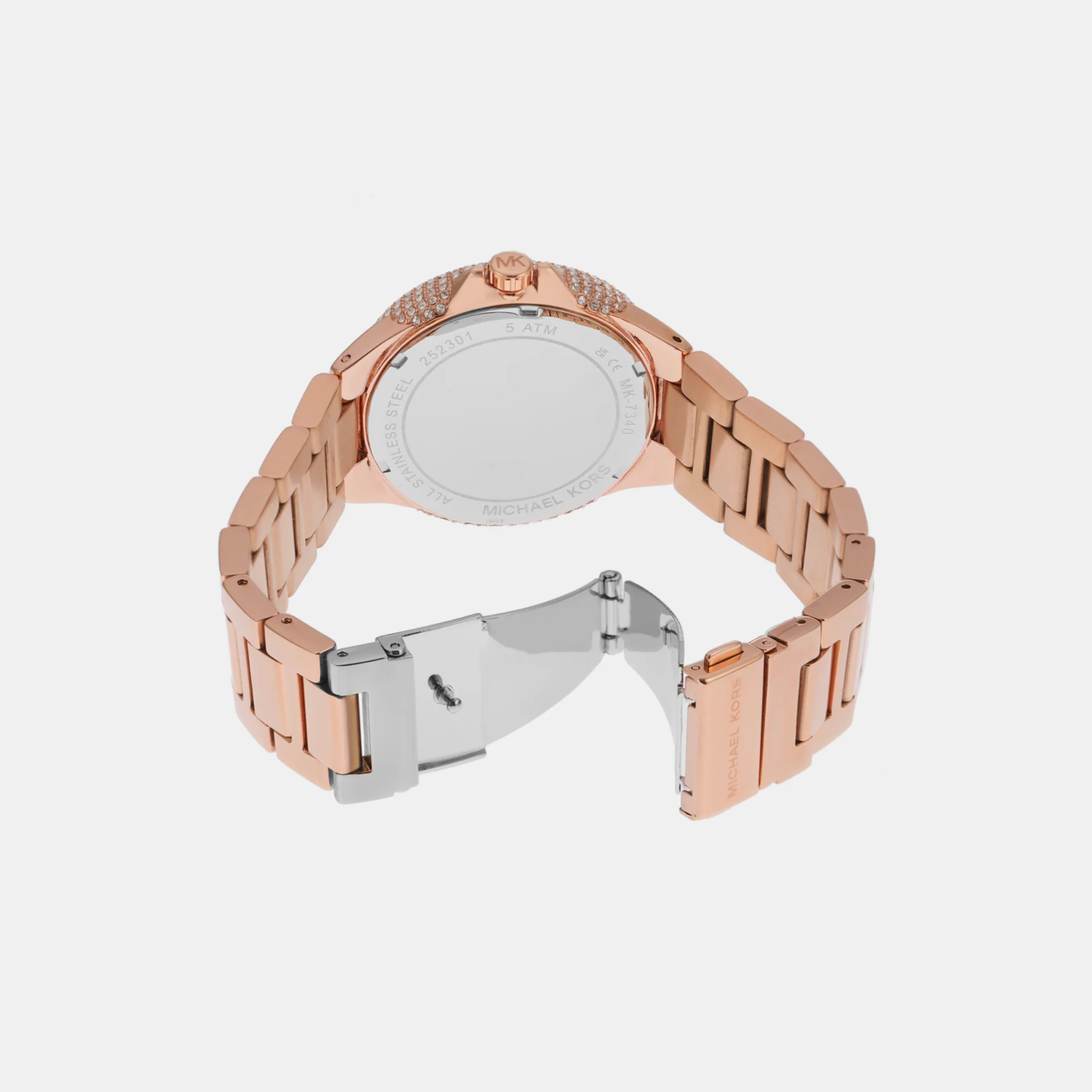 Camille Women Quartz Pink Dial Analog Stainless Steel Watch MK7340 - Image 2