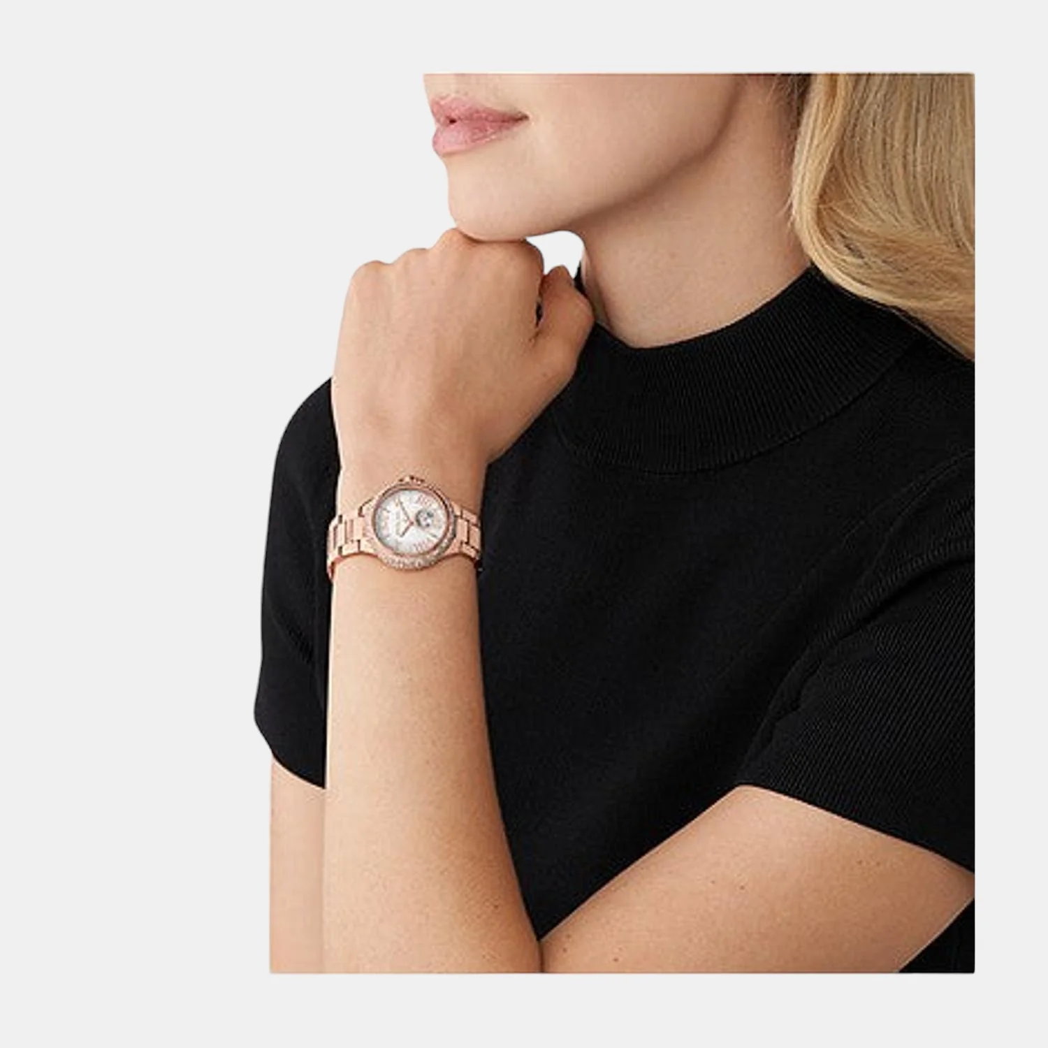 Camille Women Quartz White Dial Analog Stainless Steel Watch MK9051 - Image 2
