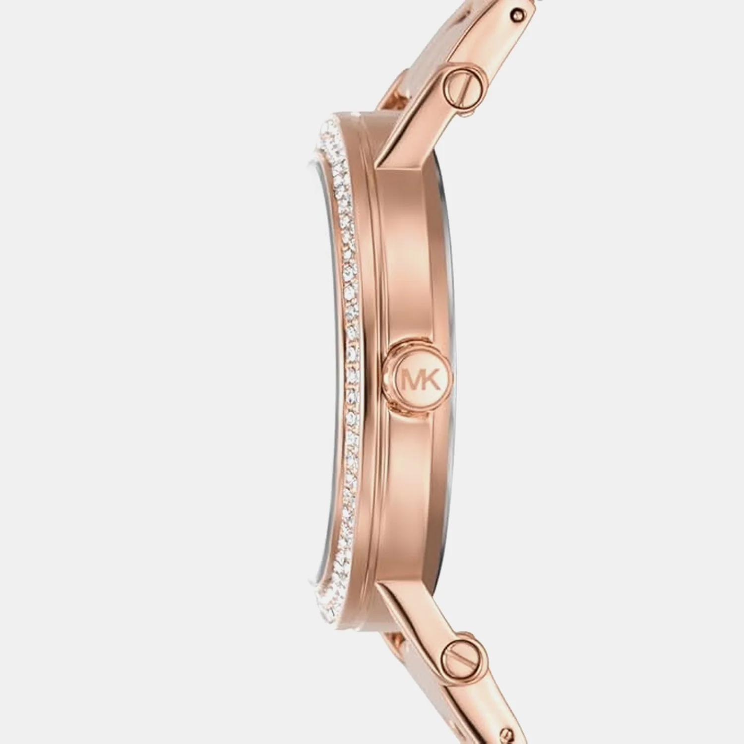 Corey Women Quartz Rose Gold Dial Analog Leather Watch MK7548 - Image 2