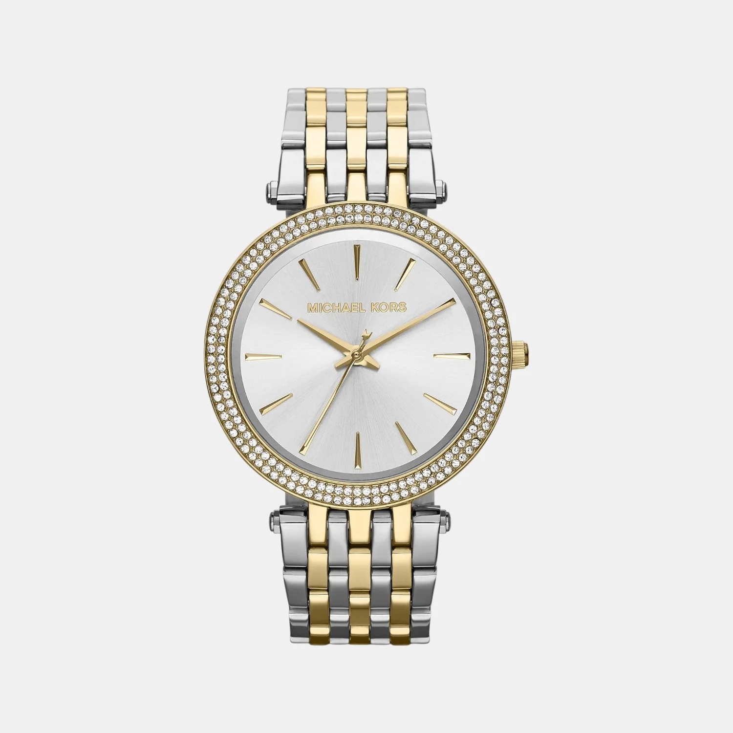 Darci Women Quartz Silver Dial Analog Stainless Steel Watch MK3215