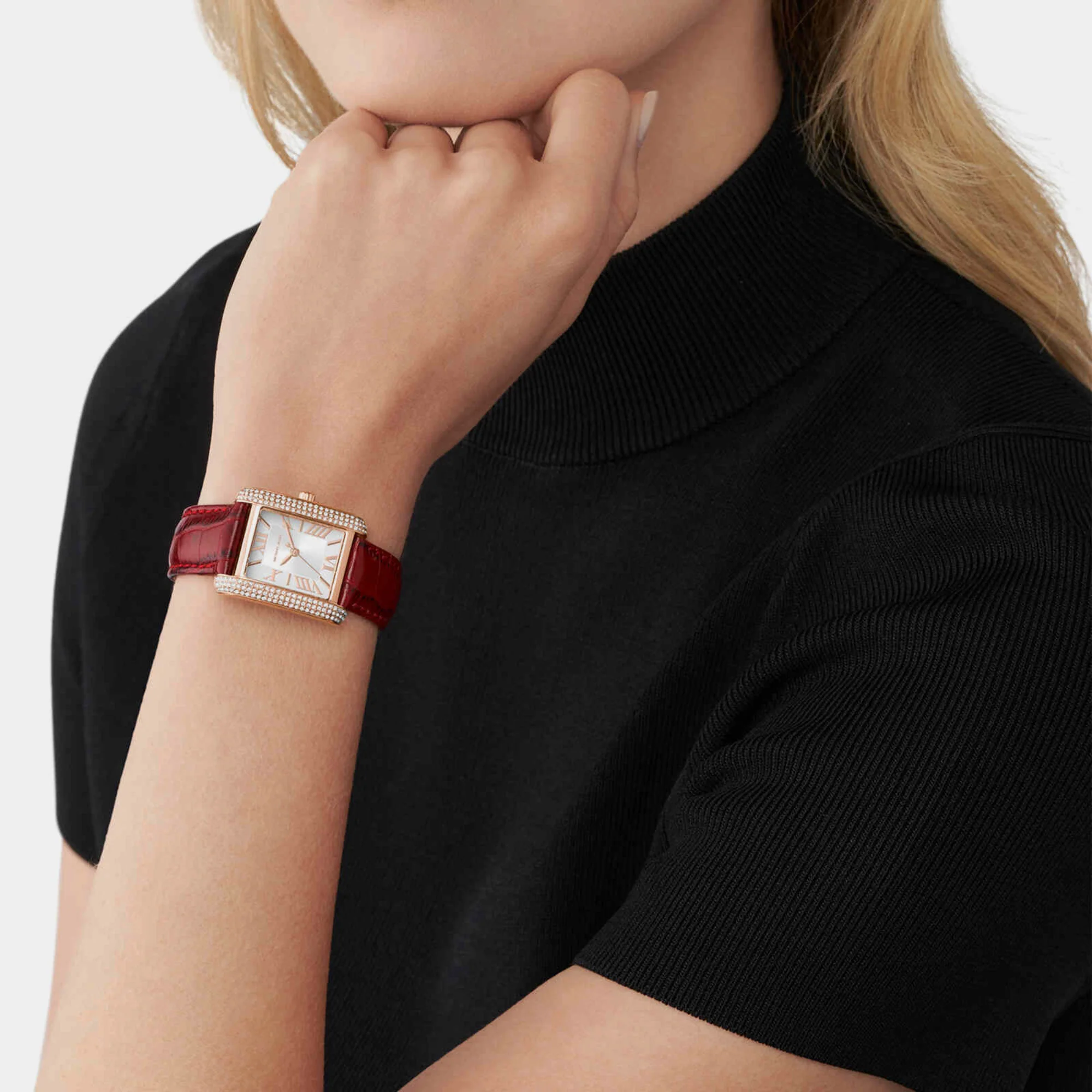 Emery Women Quartz White Dial Analog Leather Watch MK4689 - Image 3