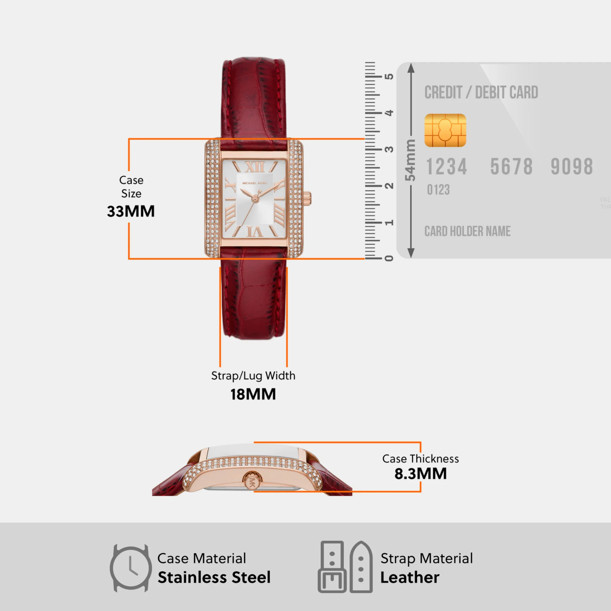 Emery Women Quartz White Dial Analog Leather Watch MK4689 - Image 4