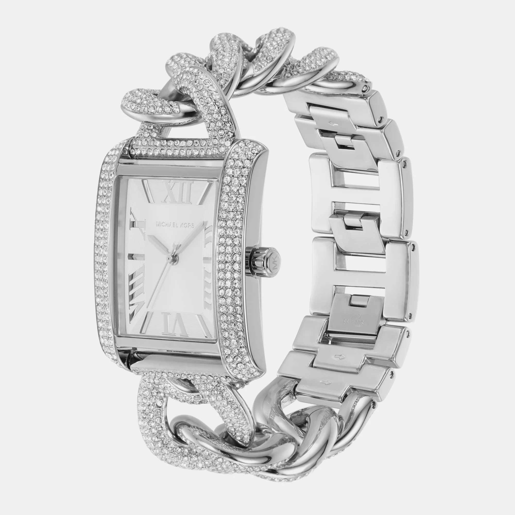 Emery Women Quartz White Dial Analog Stainless Steel Watch MK7299 - Image 3