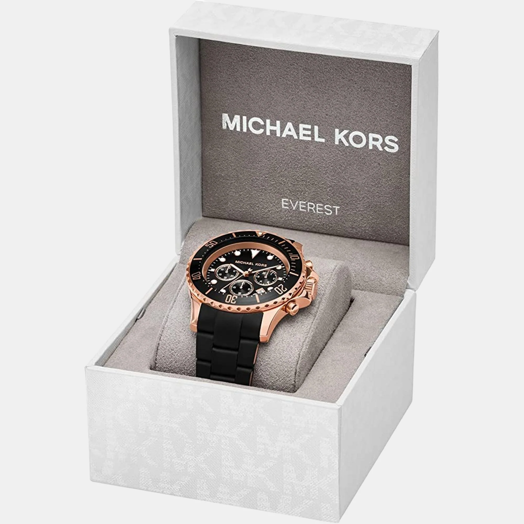 Everest Men Quartz Black Dial Chronograph Ceramic Watch MK9055 - Image 5