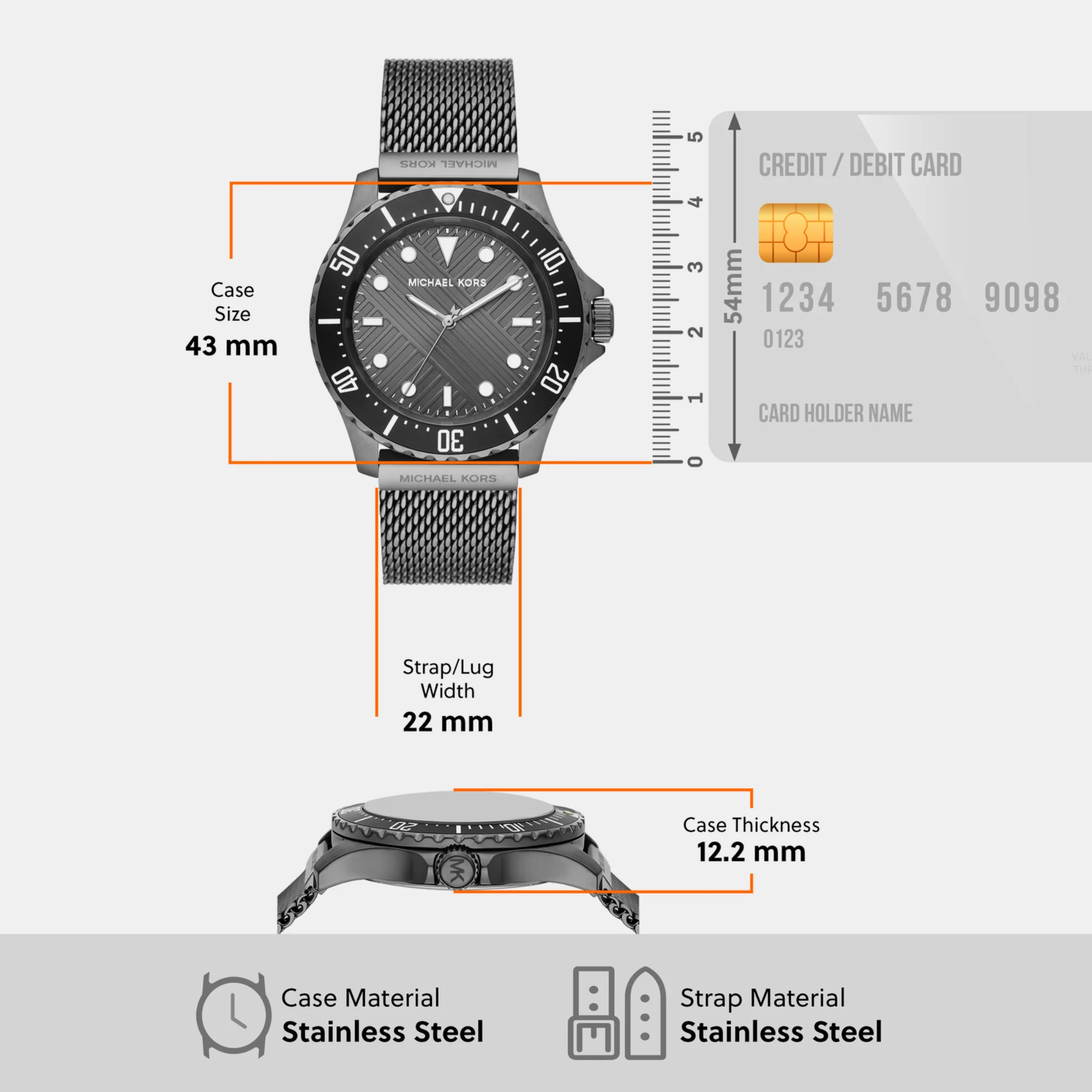 Everest Men Quartz Grey Dial Analog Stainless Steel Watch MK9093 - Image 4