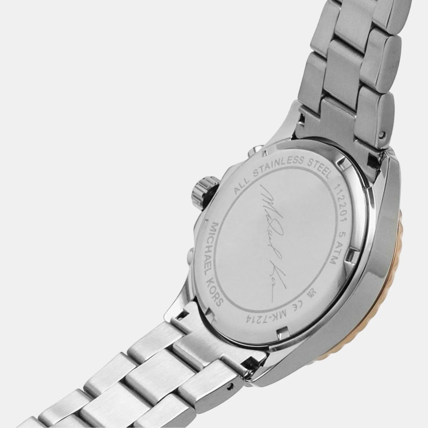 Everest Women Quartz White Dial Chronograph Stainless Steel Watch MK7214 - Image 7
