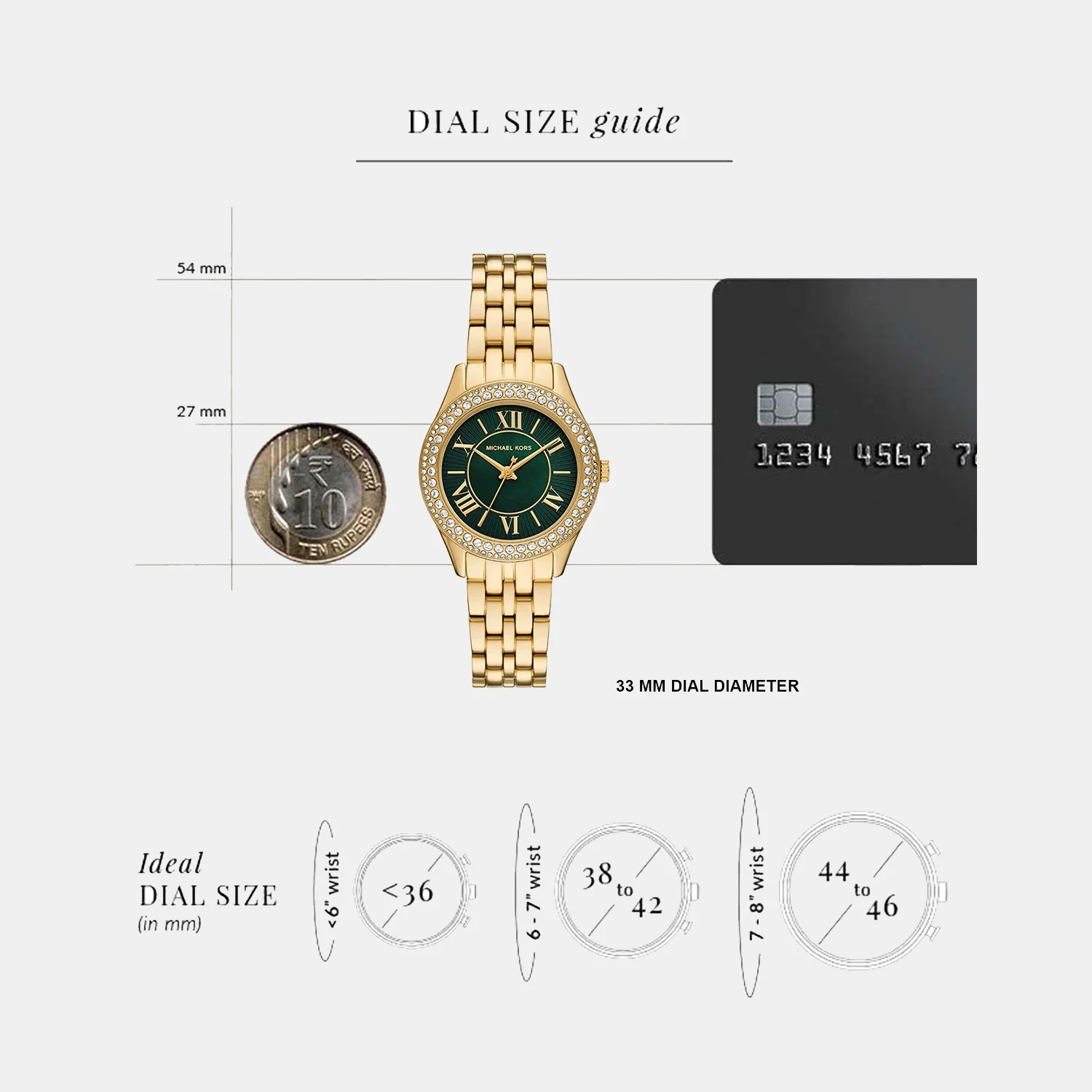 Harlowe Women Quartz Green Dial Analog Stainless Steel Watch MK4870 - Image 5