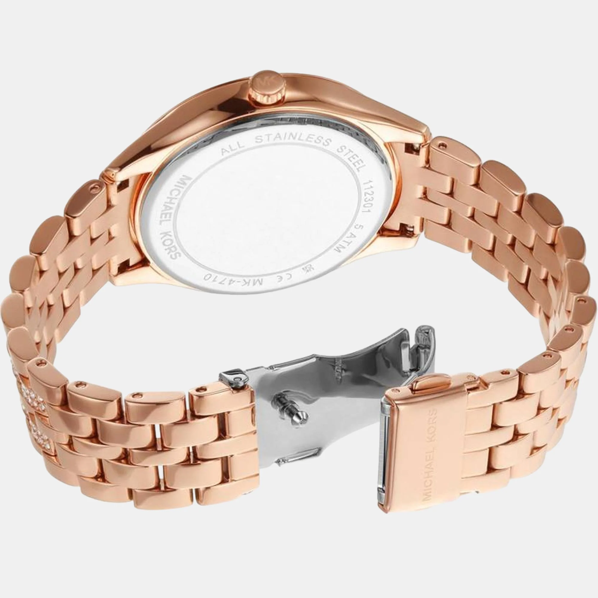 Harlowe Women Quartz Rose Gold Dial Analog Stainless Steel Watch MK4710 - Image 4