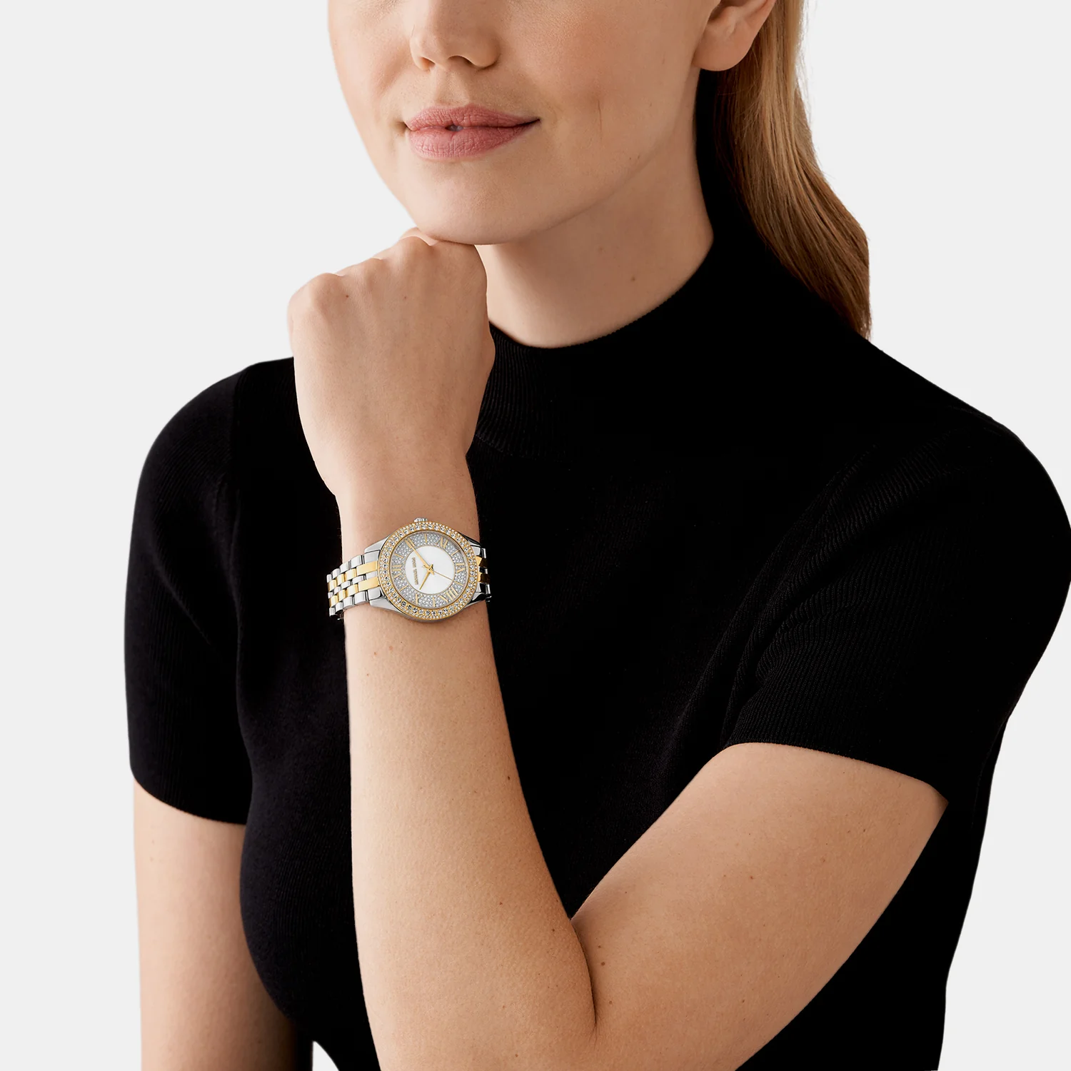 Harlowe Women Quartz Silver Dial Analog Stainless Steel Watch MK4811 - Image 6