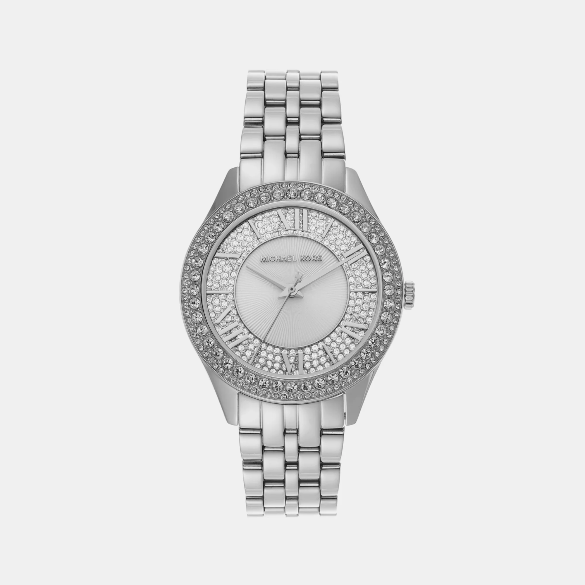 Harlowe Women Quartz Silver Dial Analog Stainless Steel Watch MK4708 - Image 2
