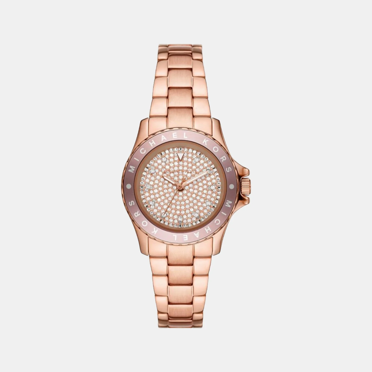Kenly Women Quartz Rose Gold Dial Analog Stainless Steel Watch MK6956