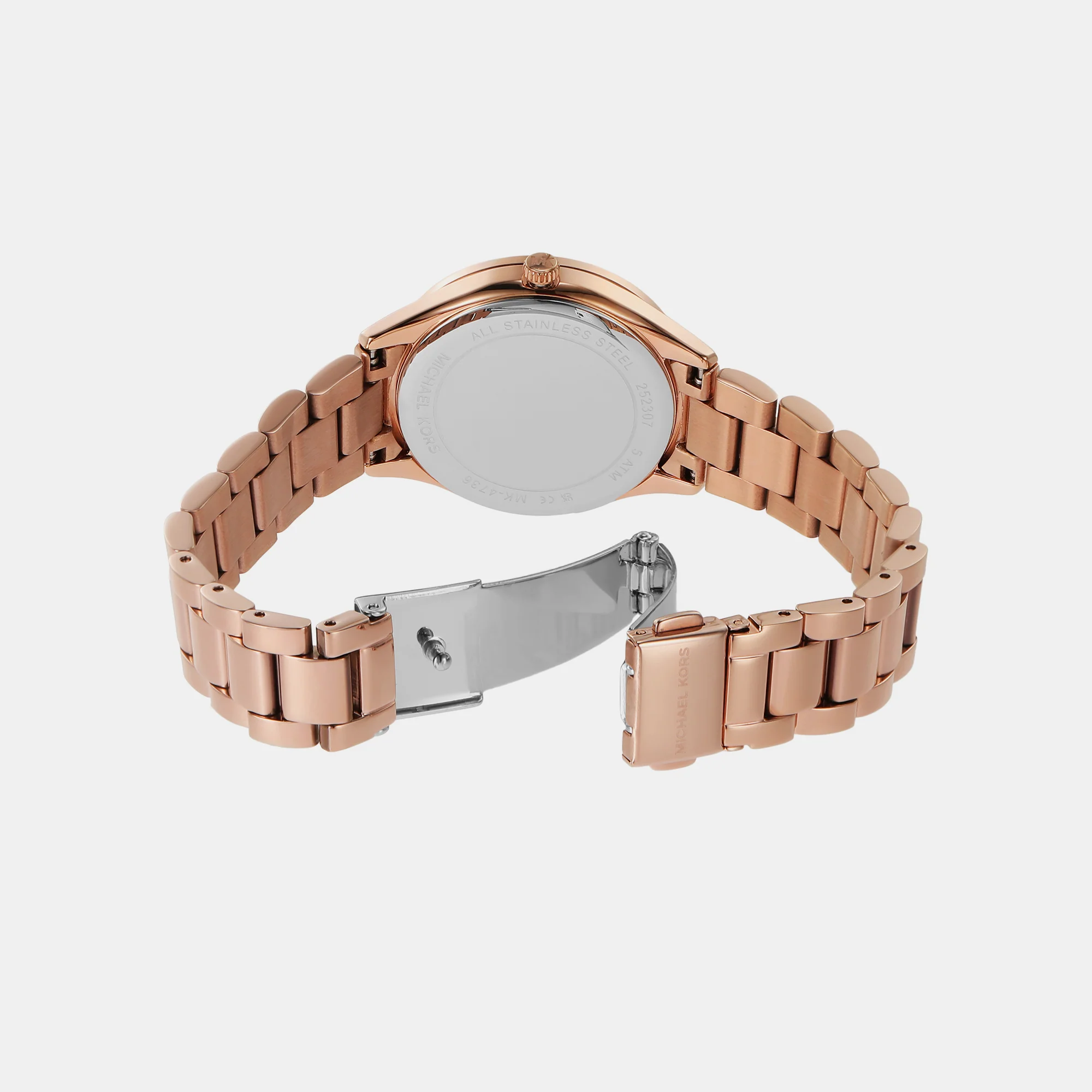 Lauryn Women Quartz Rose Gold Dial Analog Stainless Steel Watch MK4736 - Image 5