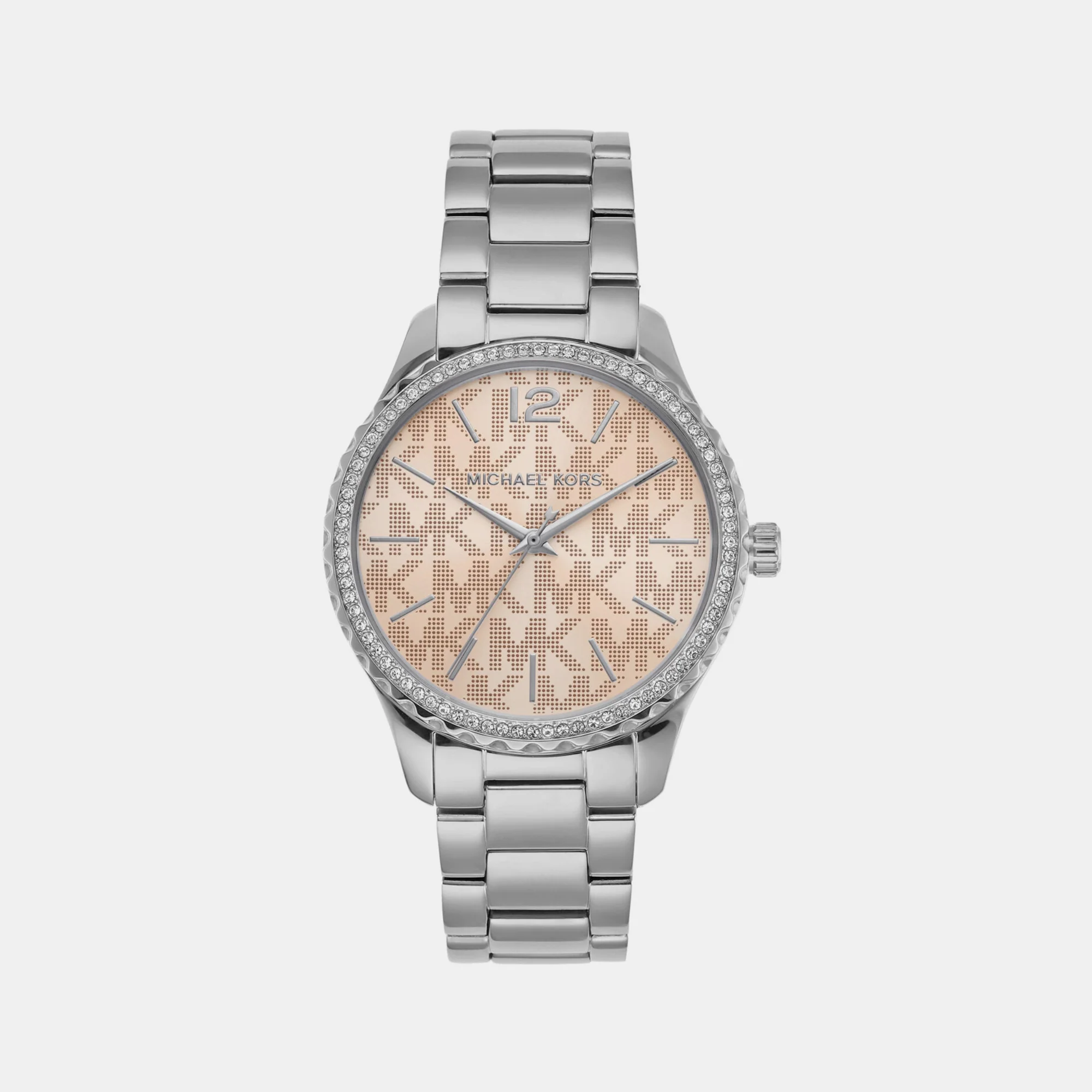 Layton Women Quartz Pink Dial Analog Stainless Steel Watch MK7298