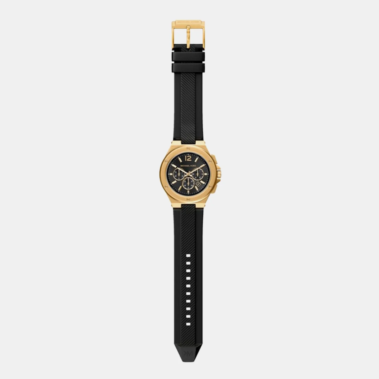 Lennox Men Quartz Black Dial Chronograph Silicone Watch MKO1272 - Image 4