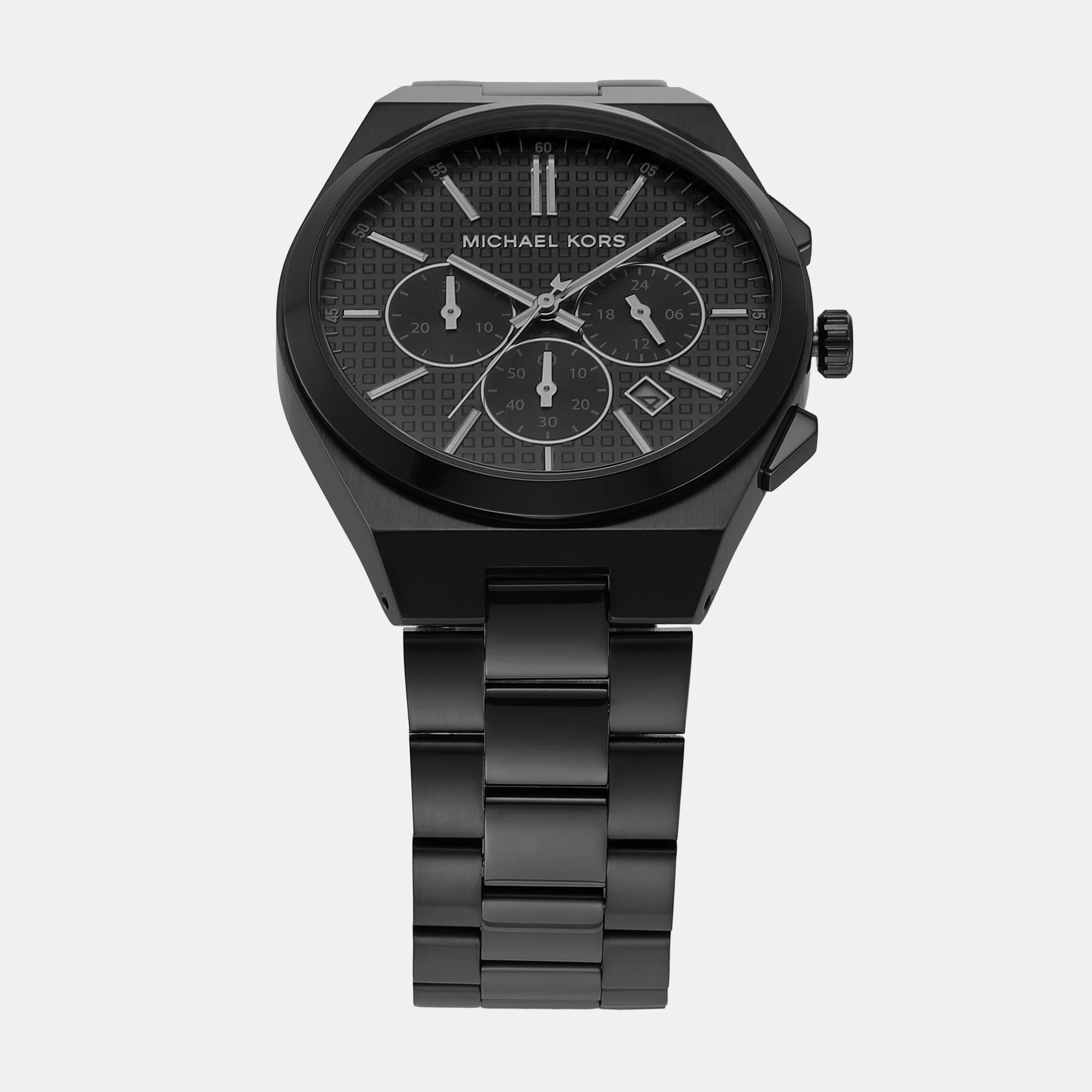 Lennox Men Quartz Black Dial Chronograph Stainless Steel Watch MK9146 - Image 3