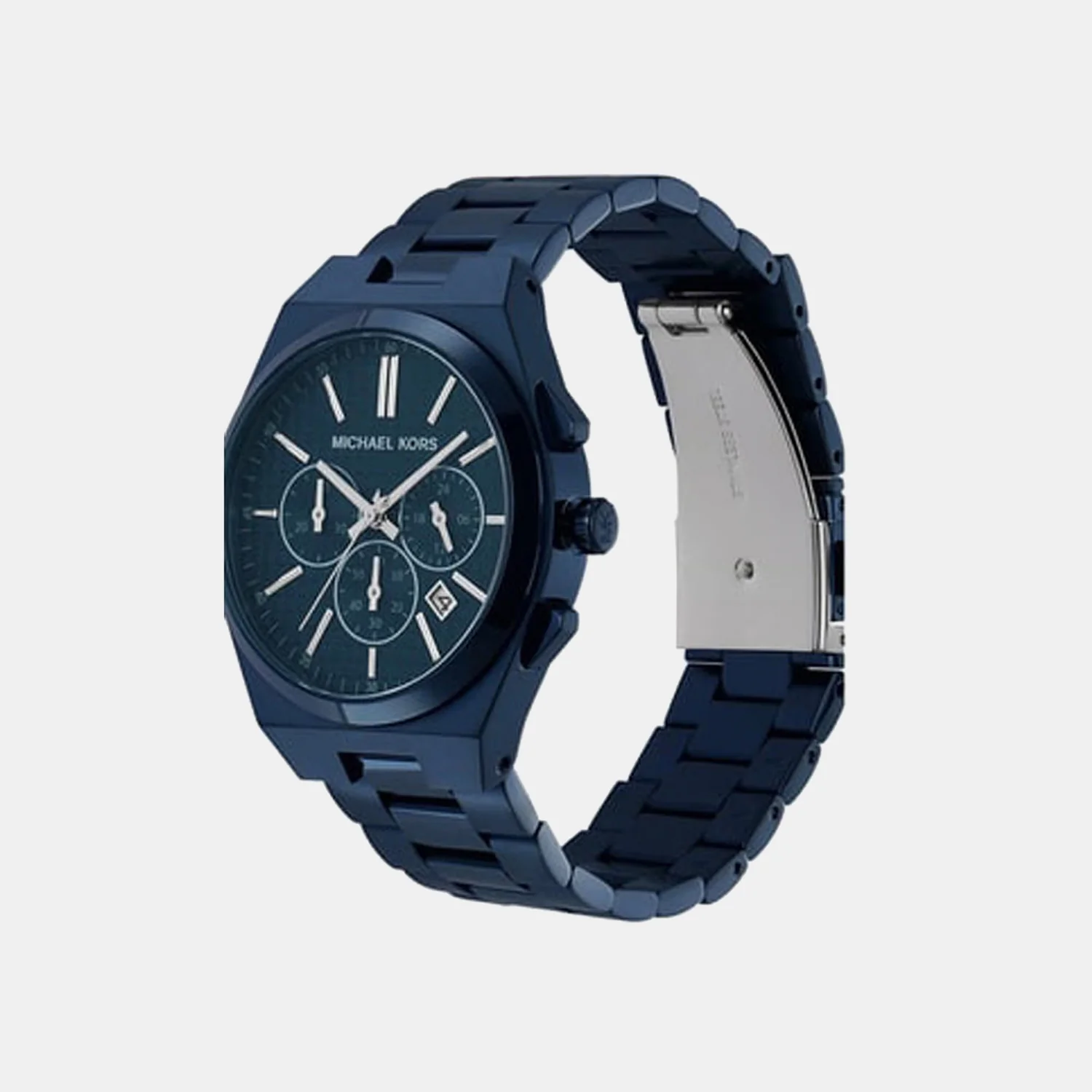 Lennox Men Quartz Blue Dial Chronograph Stainless Steel Watch MK9147 - Image 3