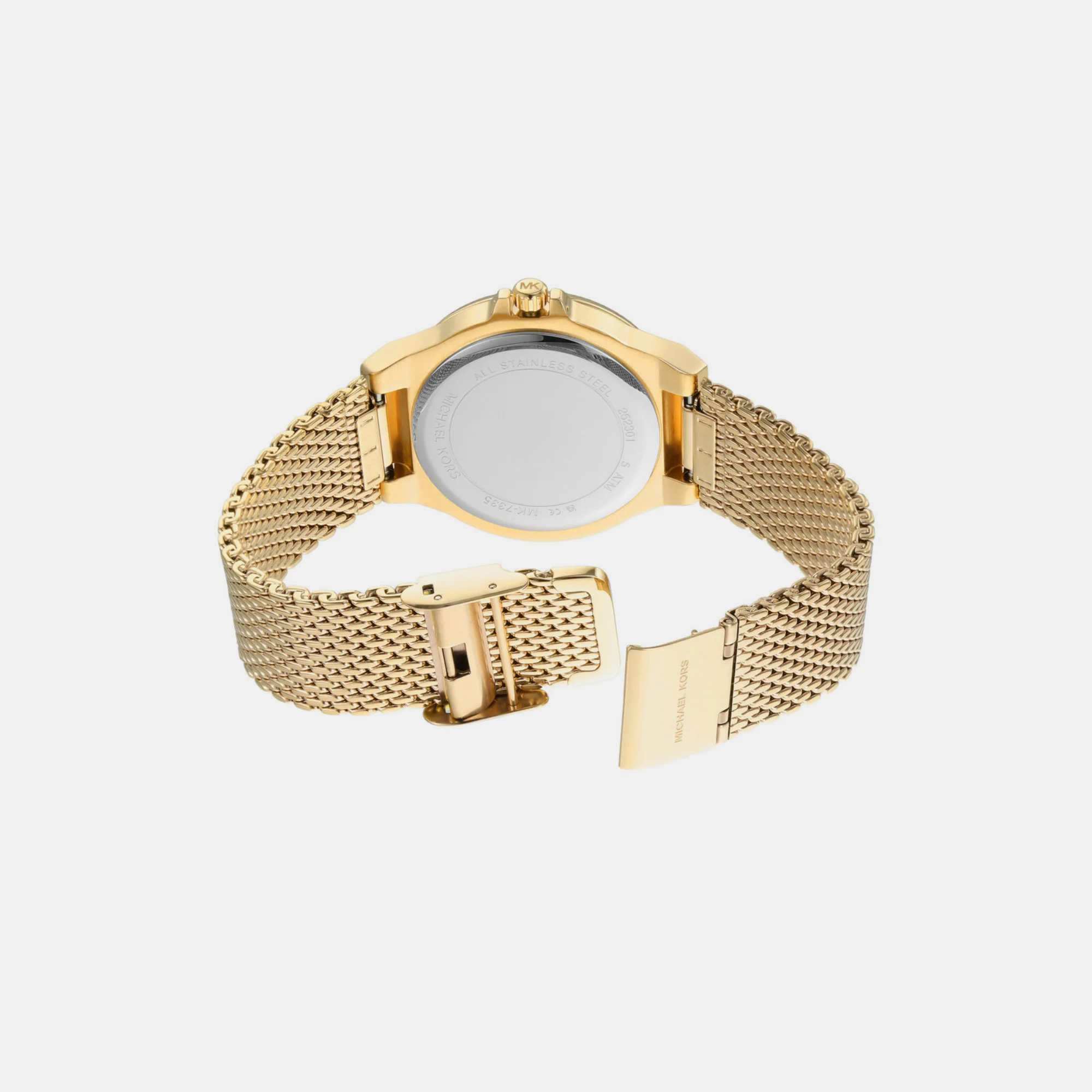 Lennox Women Quartz Gold Dial Analog Stainless Steel Watch MK7335 - Image 2